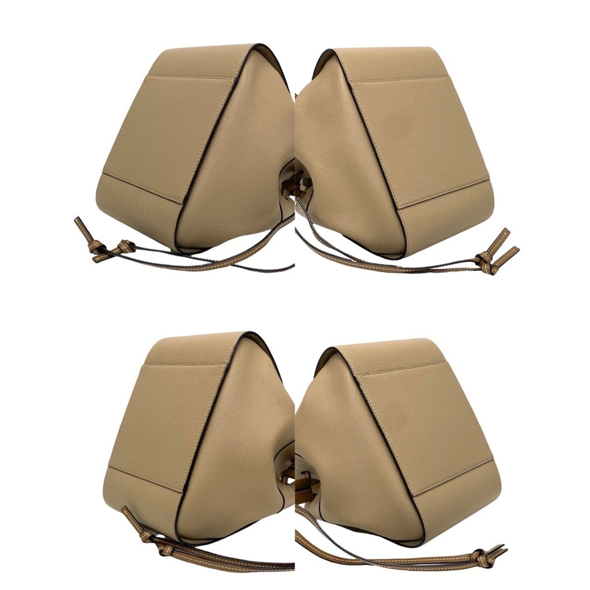Loewe Hammock Beige Leather Handbag Shoulder Bag (Pre-Owned)