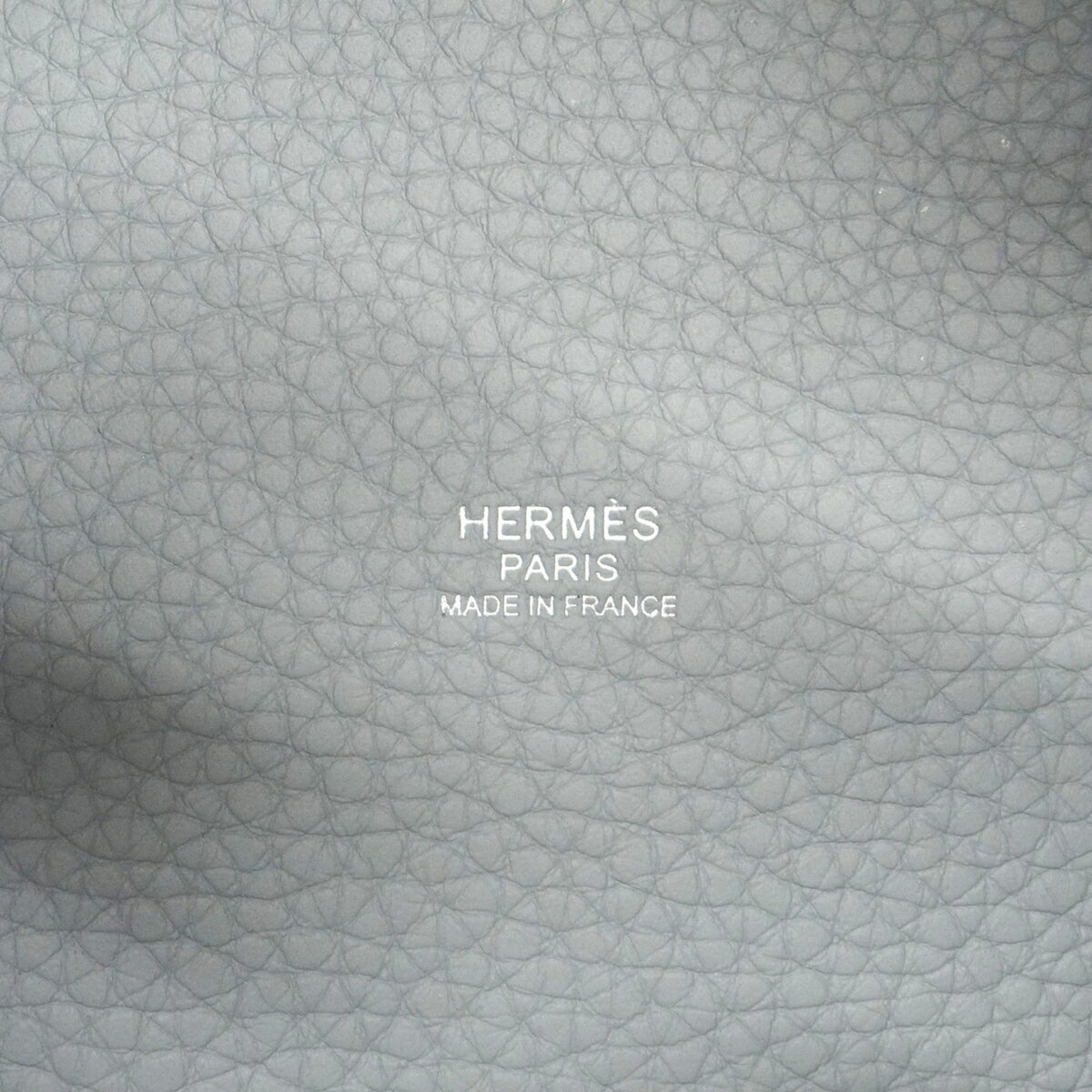 Hermes Gray Taurillon Clemence Leather Handbag (Pre-Owned)