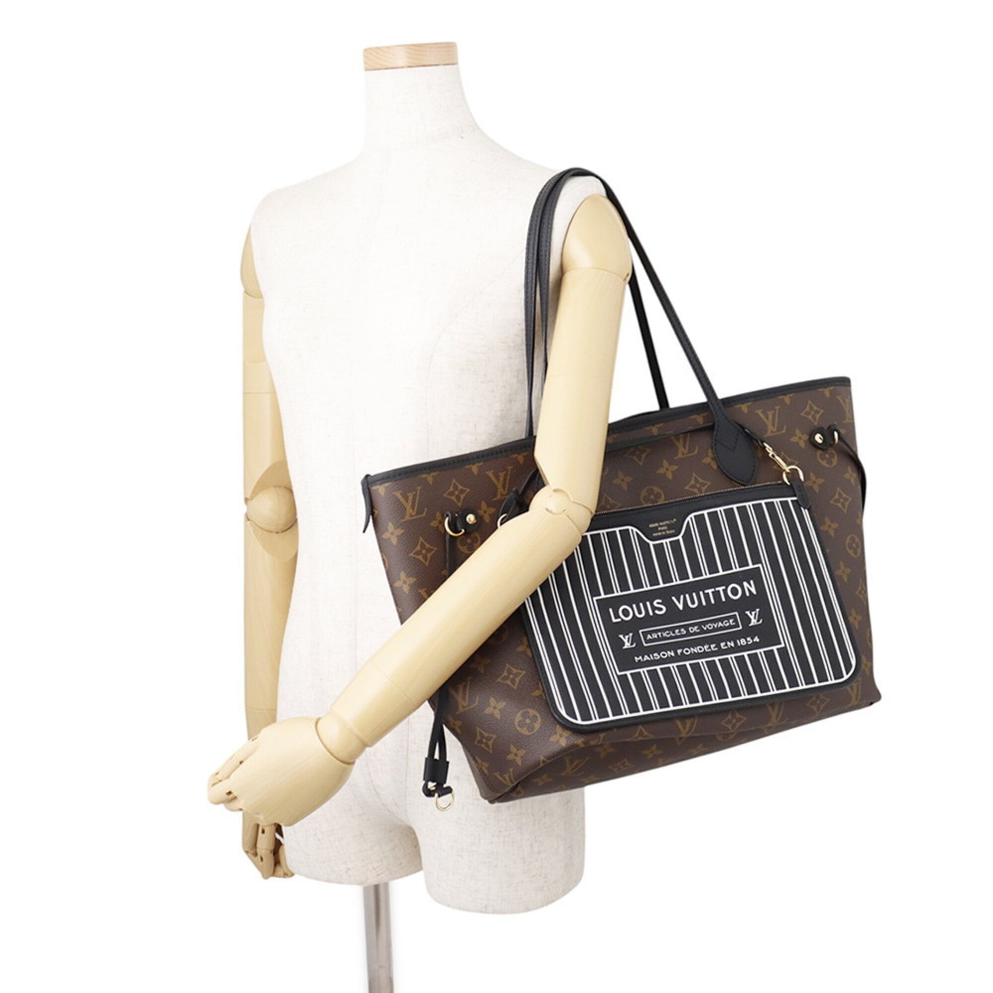 Louis Vuitton Monogram Noir Monogram Leather Handbag Pouch Tote Bag (Pre-Owned)