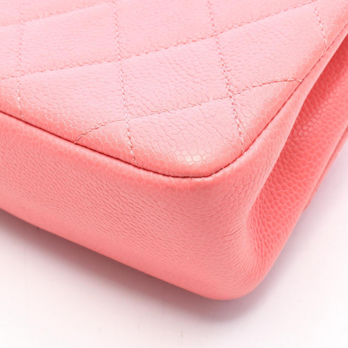 Chanel Pink Grained Calfskin Handbag Shoulder Bag (Pre-Owned)
