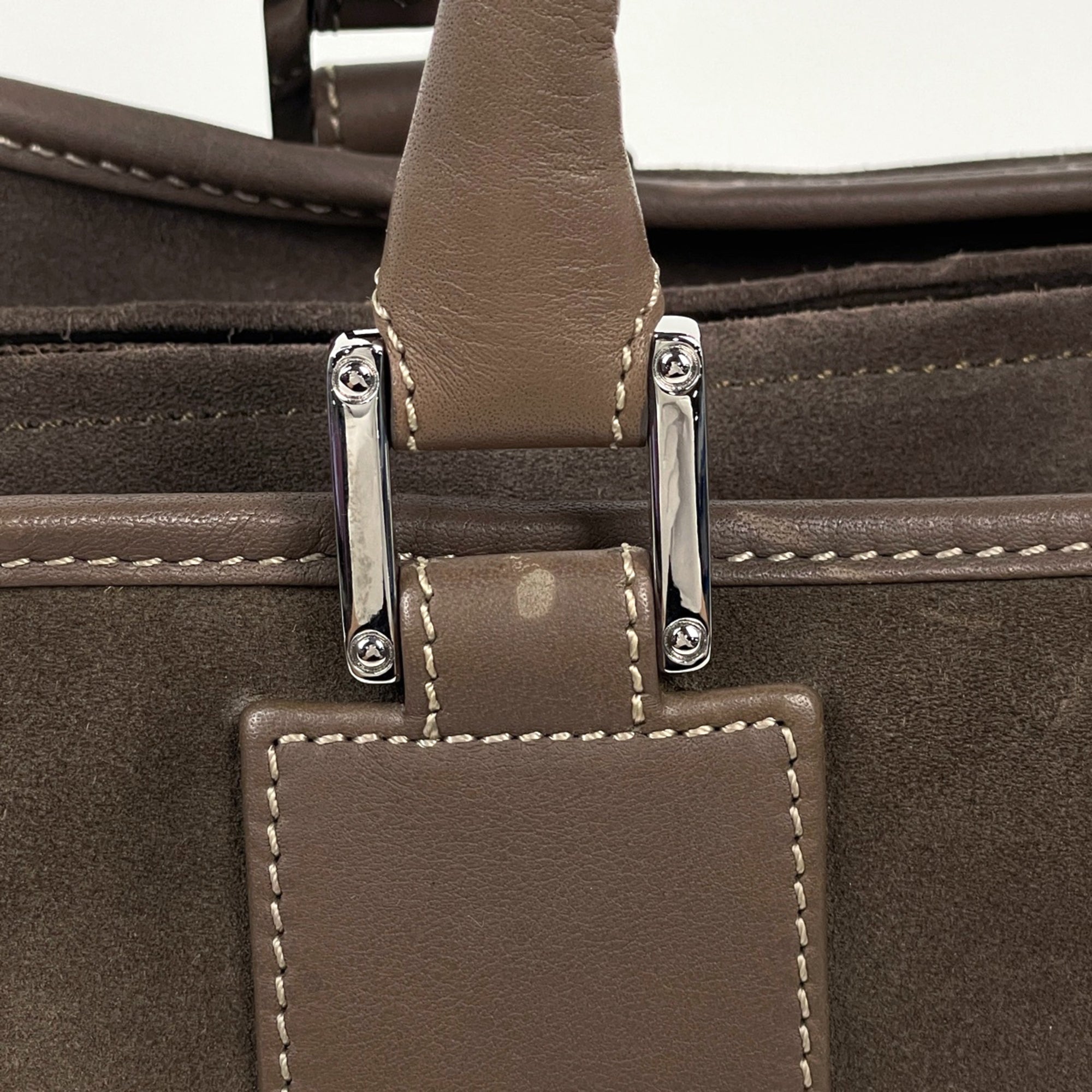 Loewe Amazona Brown Suede Leather Handbag (Pre-Owned)