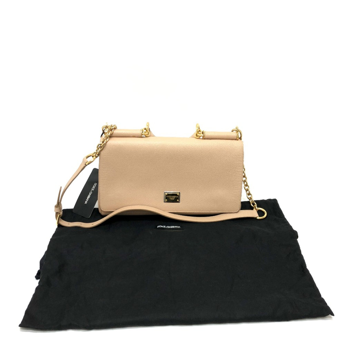 Dolce & Gabbana Beige Leather Shoulder Bag (Pre-Owned)
