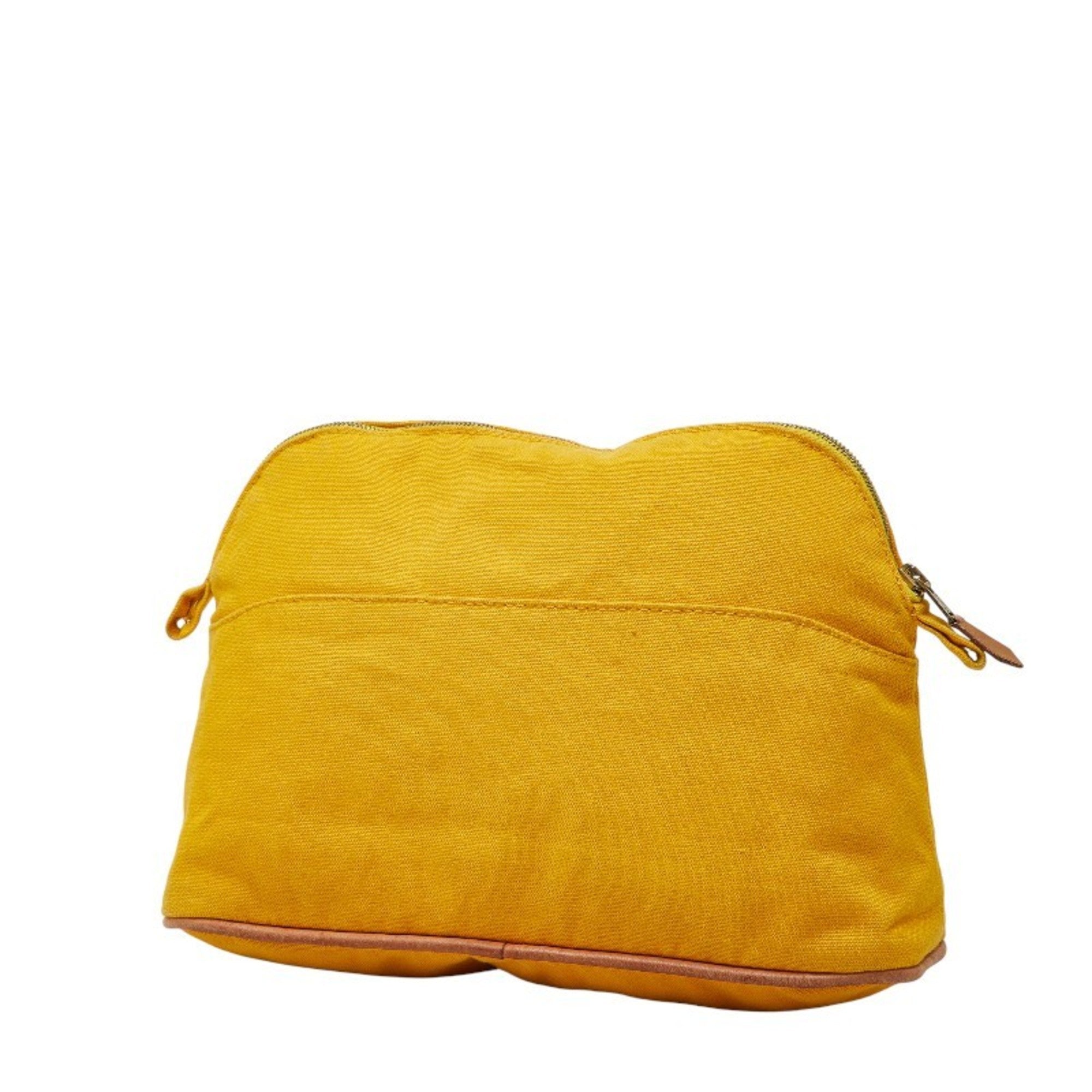 Hermes Yellow Canvas Pouch (Pre-Owned)