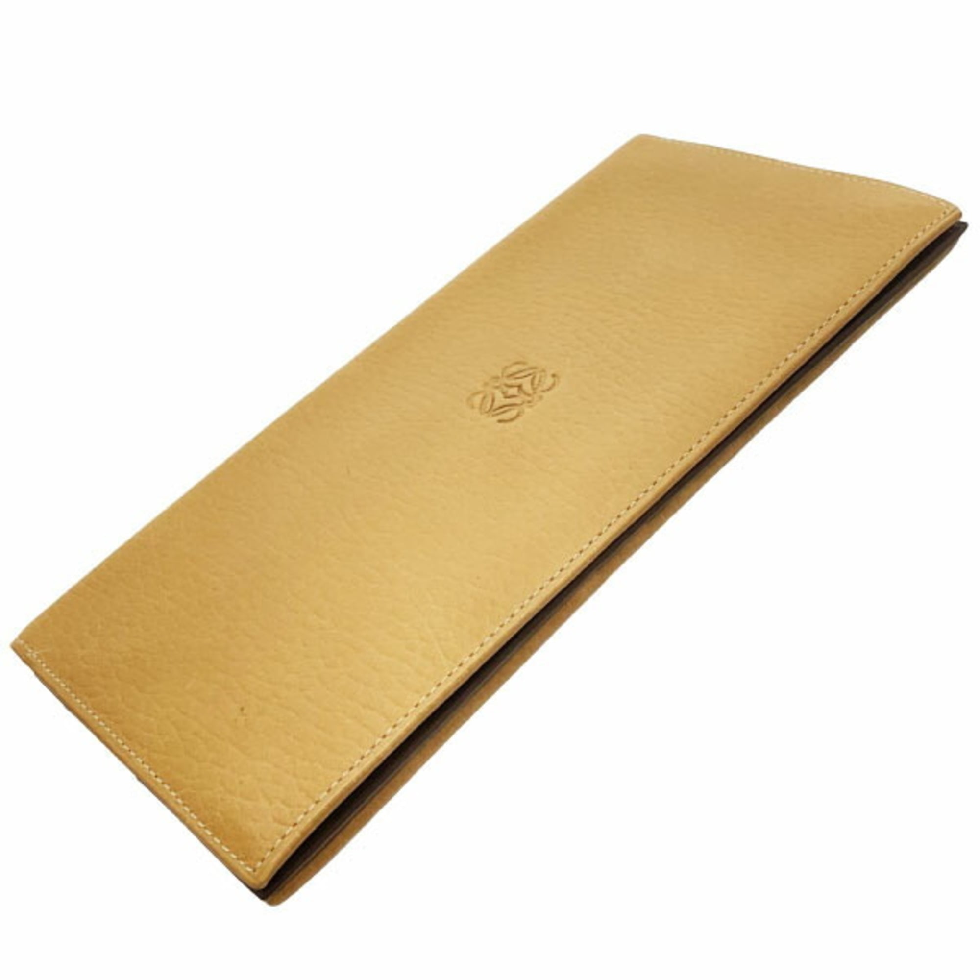 Loewe Brown Camel Leather Long Bill Wallet (Bi-Fold) (Pre-Owned)