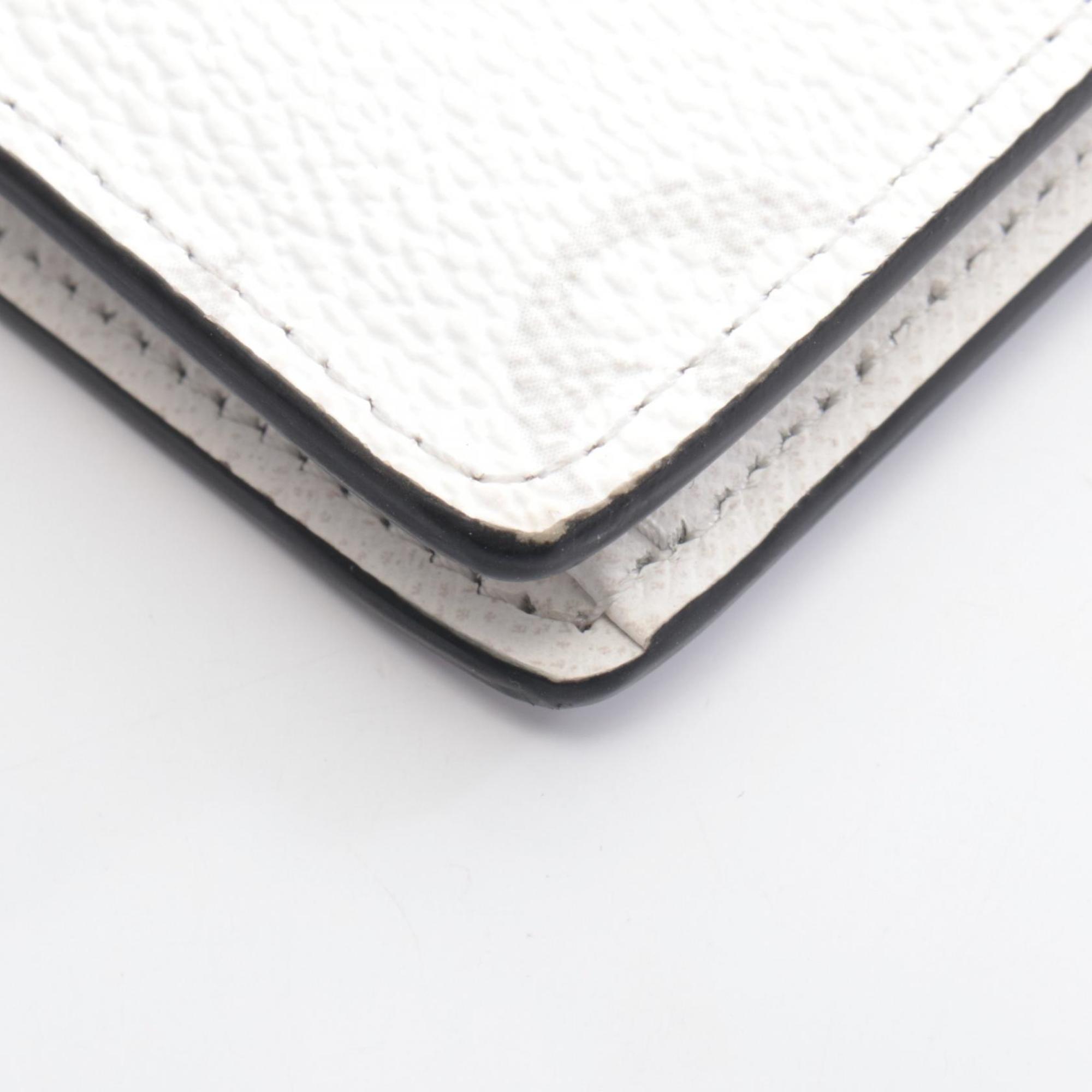 Louis Vuitton Blanc Gray Taigarama Long Wallet (Bi-Fold) (Pre-Owned)