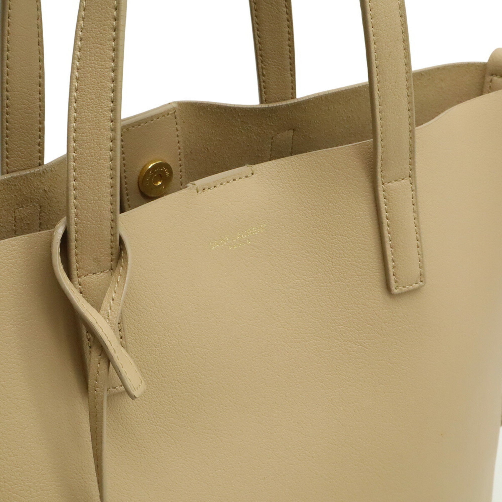 Yves Saint Laurent Beige Leather Tote Bag (Pre-Owned)