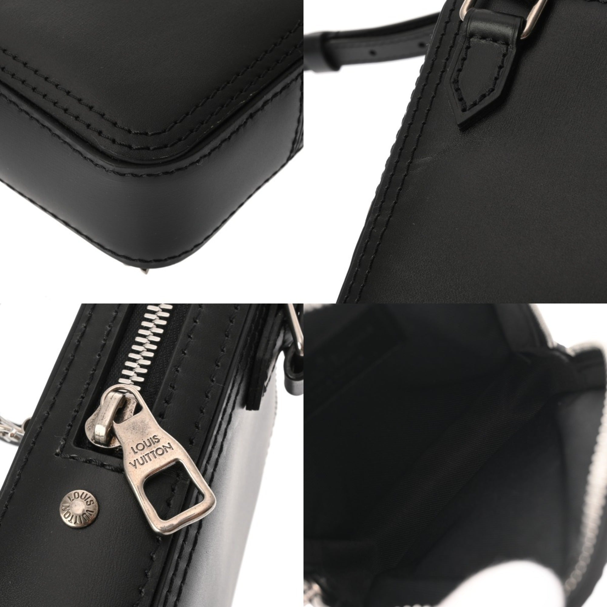 Louis Vuitton Black Leather Shoulder Bag