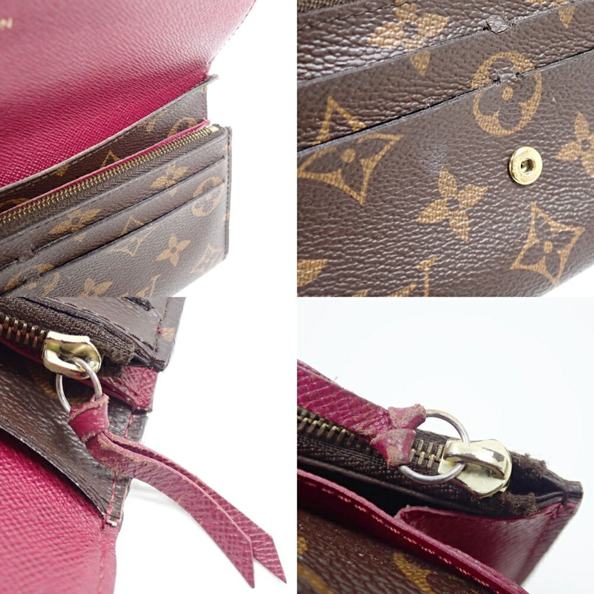 Louis Vuitton Fuchsia Monogram Long Wallet (Bi-Fold) (Pre-Owned)