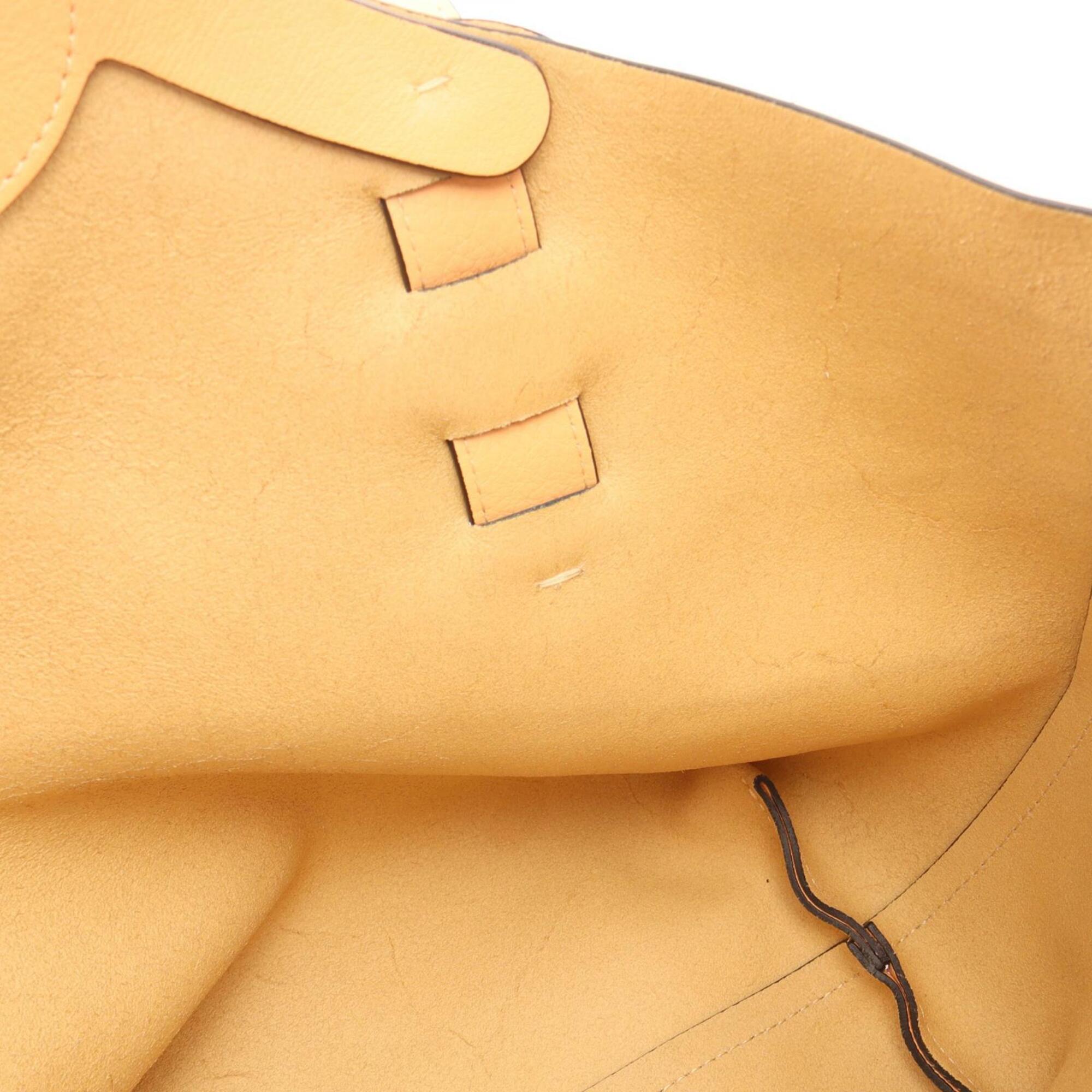 Chloé Beige Leather Handbag Tote Bag (Pre-Owned)