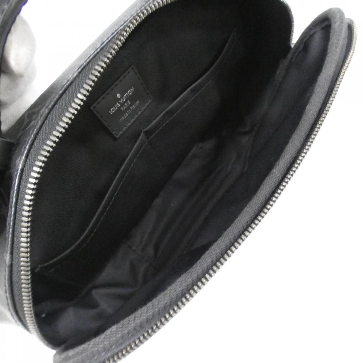 Louis Vuitton Black Coated Canvas Shoulder Bag (Pre-Owned)