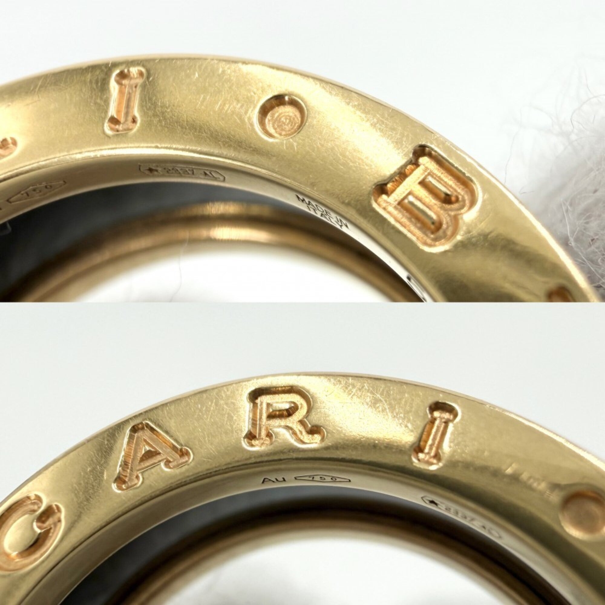 Bvlgari B.Zero1 Black Yellow Ceramic Band Ring (Pre-Owned)