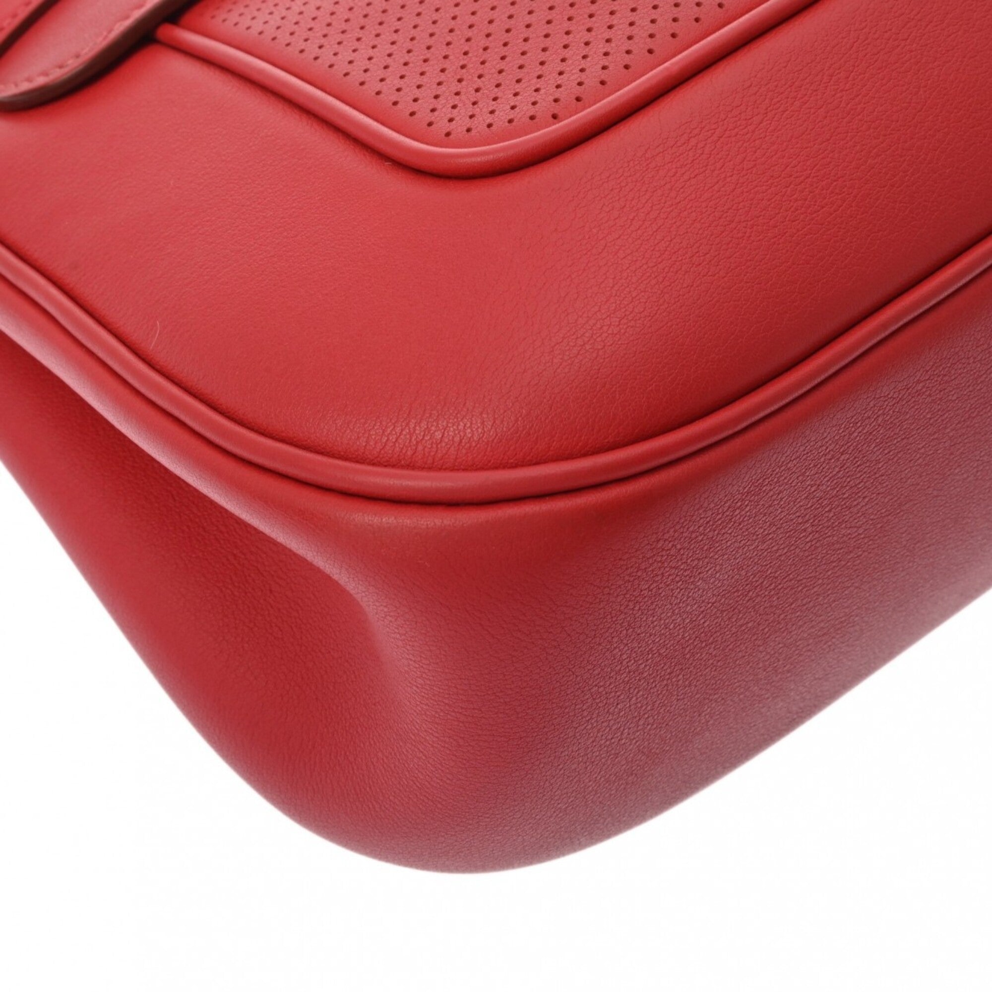 Hermes Rouge Casaque Swift Leather Shoulder Bag (Pre-Owned)