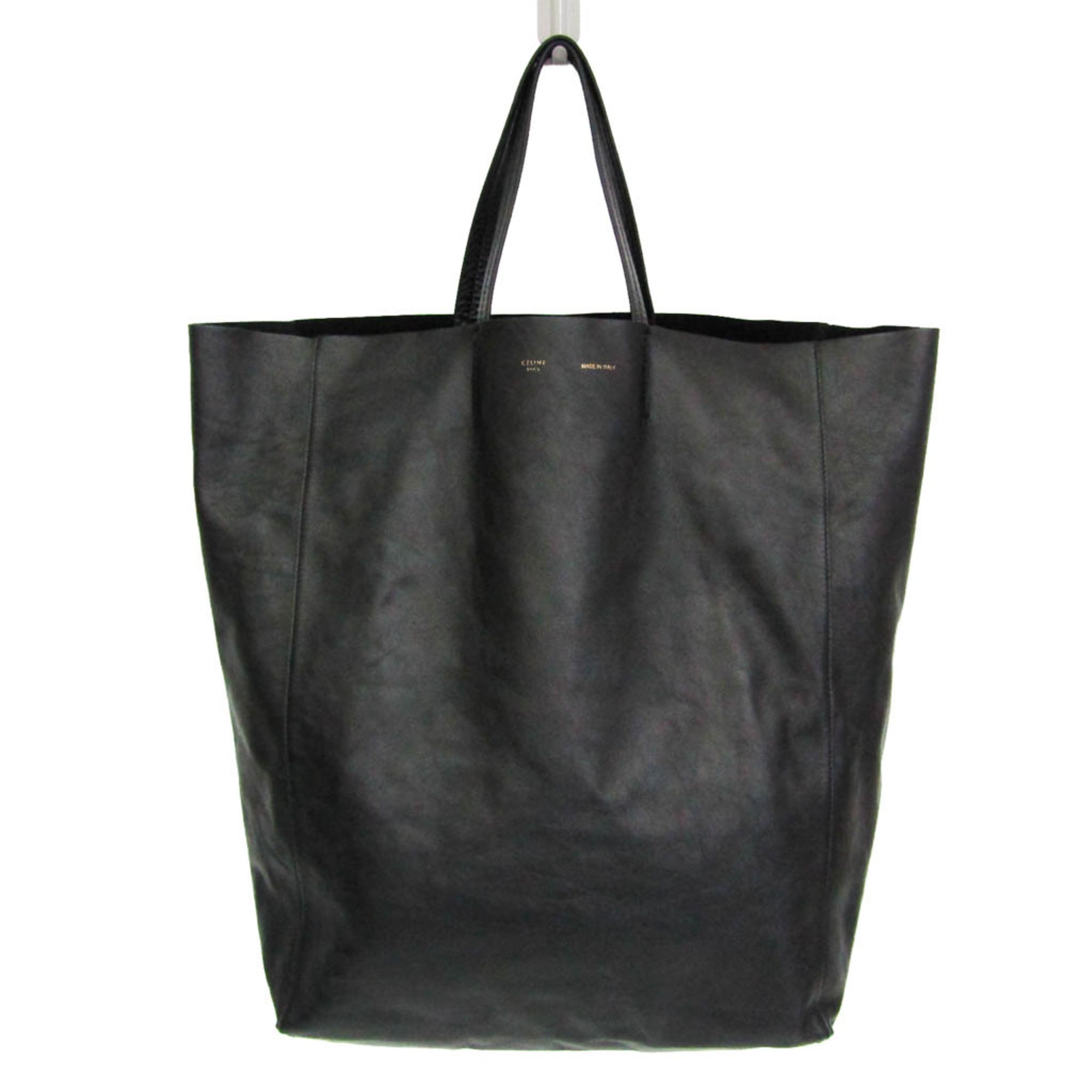 Celine Cabas Black Leather Tote Bag (Pre-Owned)