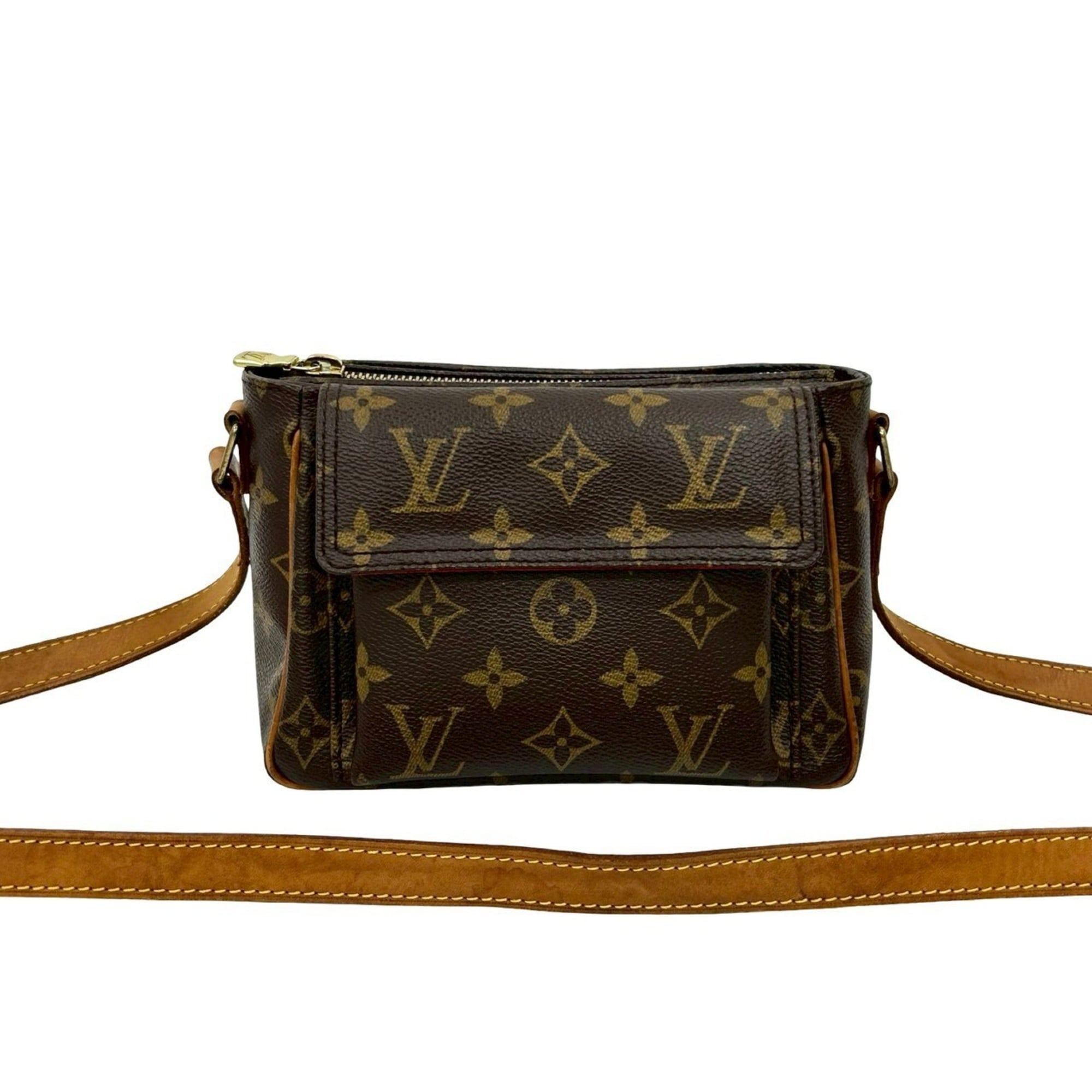 Louis Vuitton Brown Leather Pvc Pochette Shoulder Bag (Pre-Owned)