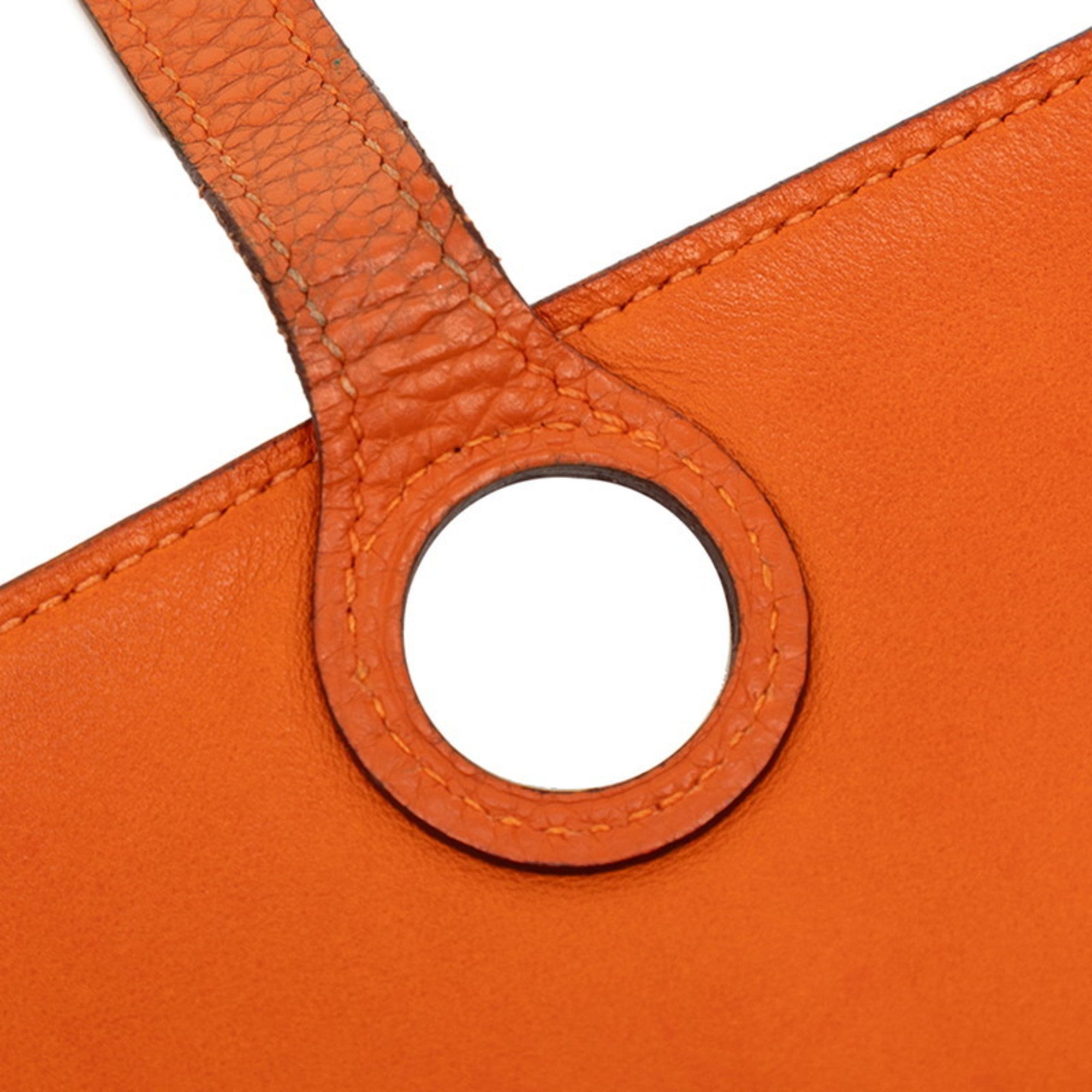 Hermes Orange Togo Leather Long Wallet (Bi-Fold) (Pre-Owned)