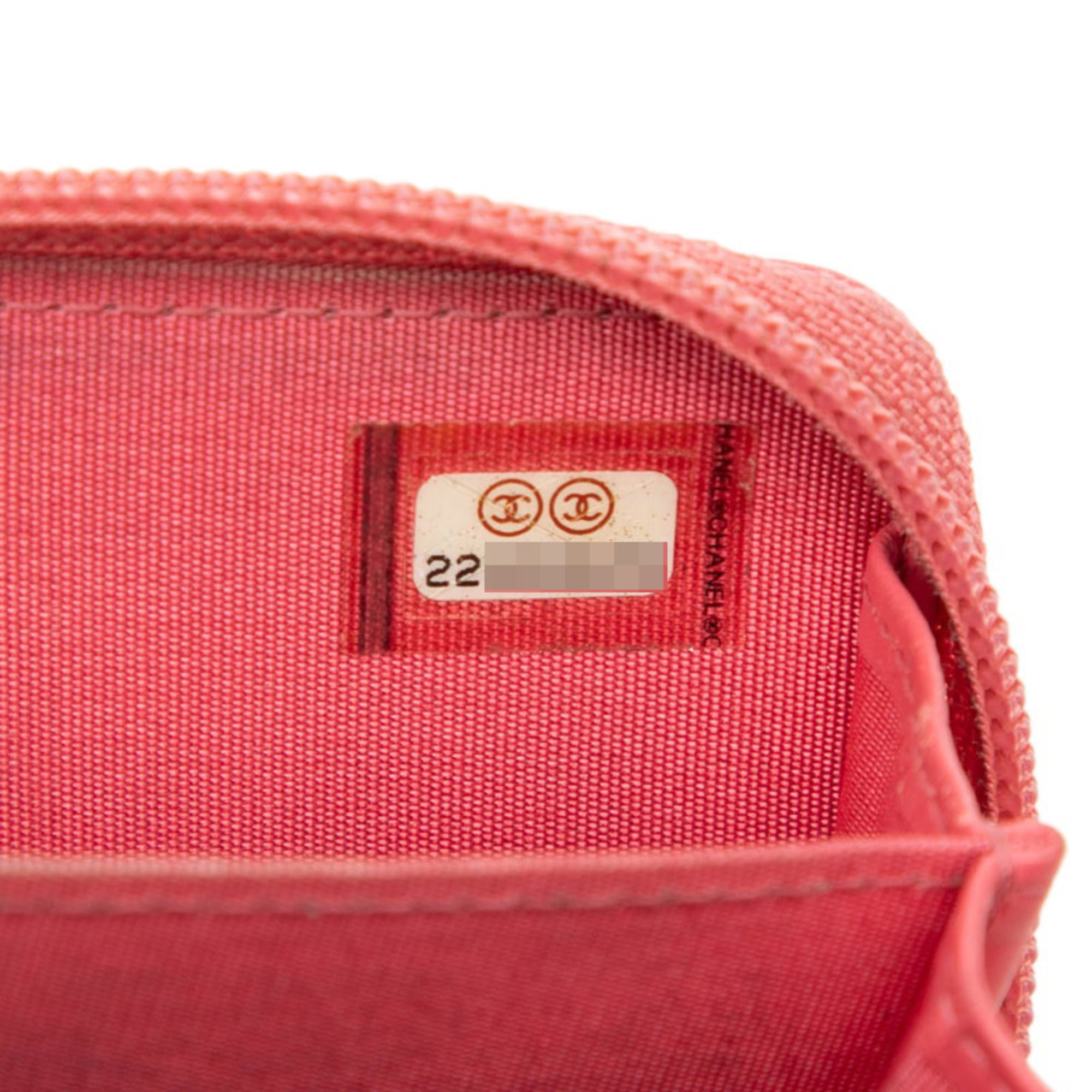 Chanel Pink Grained Calfskin Coin Purse/Coin Case (Pre-Owned)