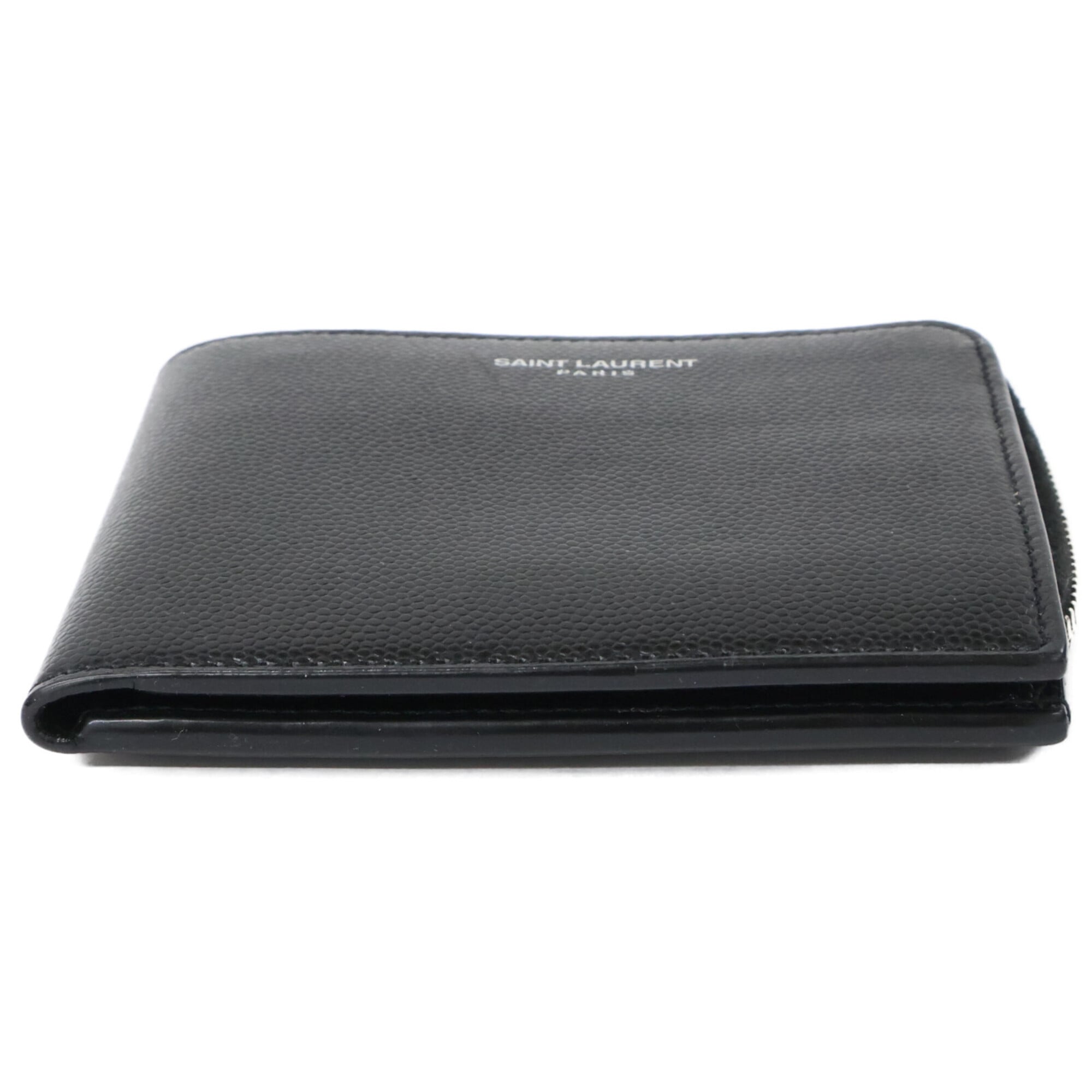 Yves Saint Laurent Black Leather Wallet (Bi-Fold) (Pre-Owned)