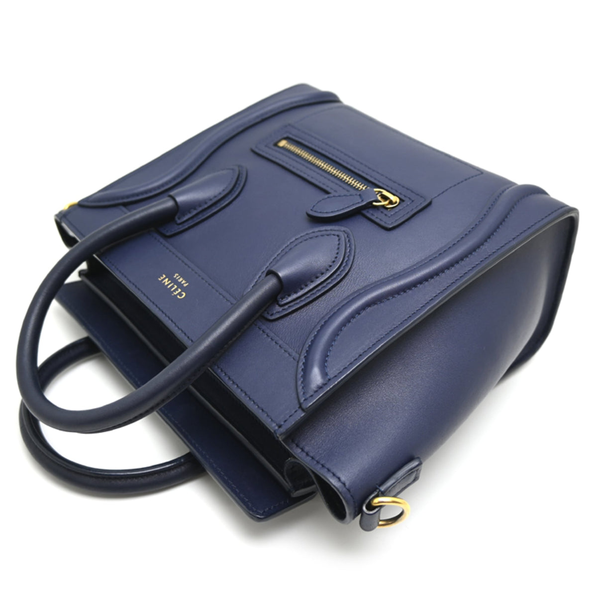 Celine Navy Leather Handbag (Pre-Owned)