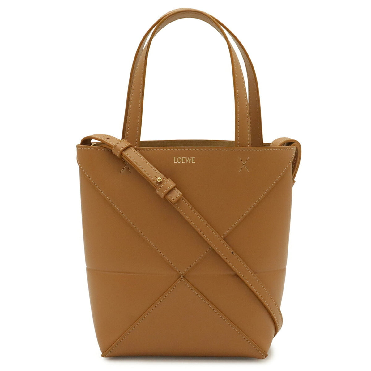 Loewe Puzzle Camel Handbag Tote Bag (Pre-Owned)