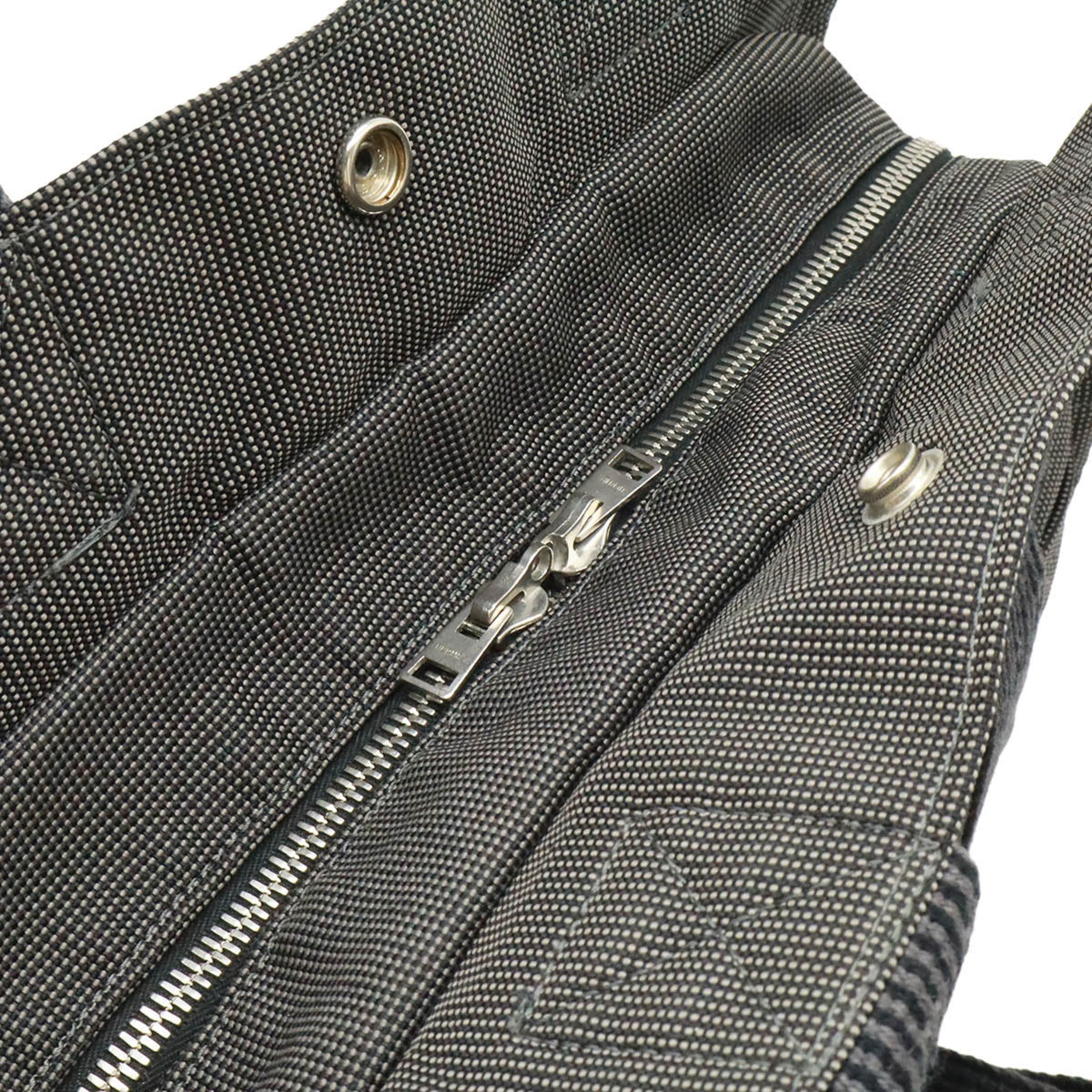 Hermes Gray Canvas Backpack Shoulder Bag (Pre-Owned)