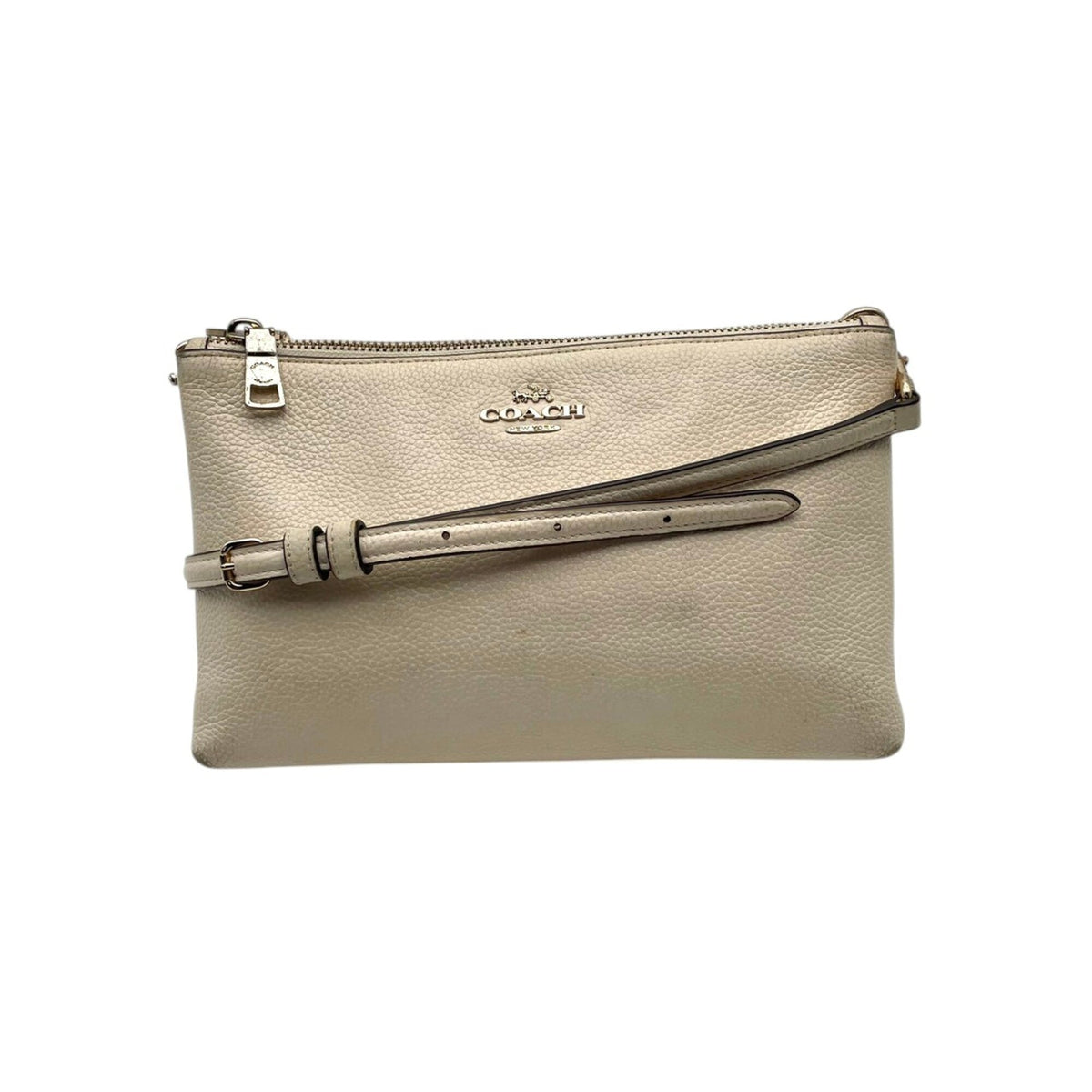 Coach Ivory Leather Crossbody Bag Shoulder Bag Sling Bag (Pre-Owned)