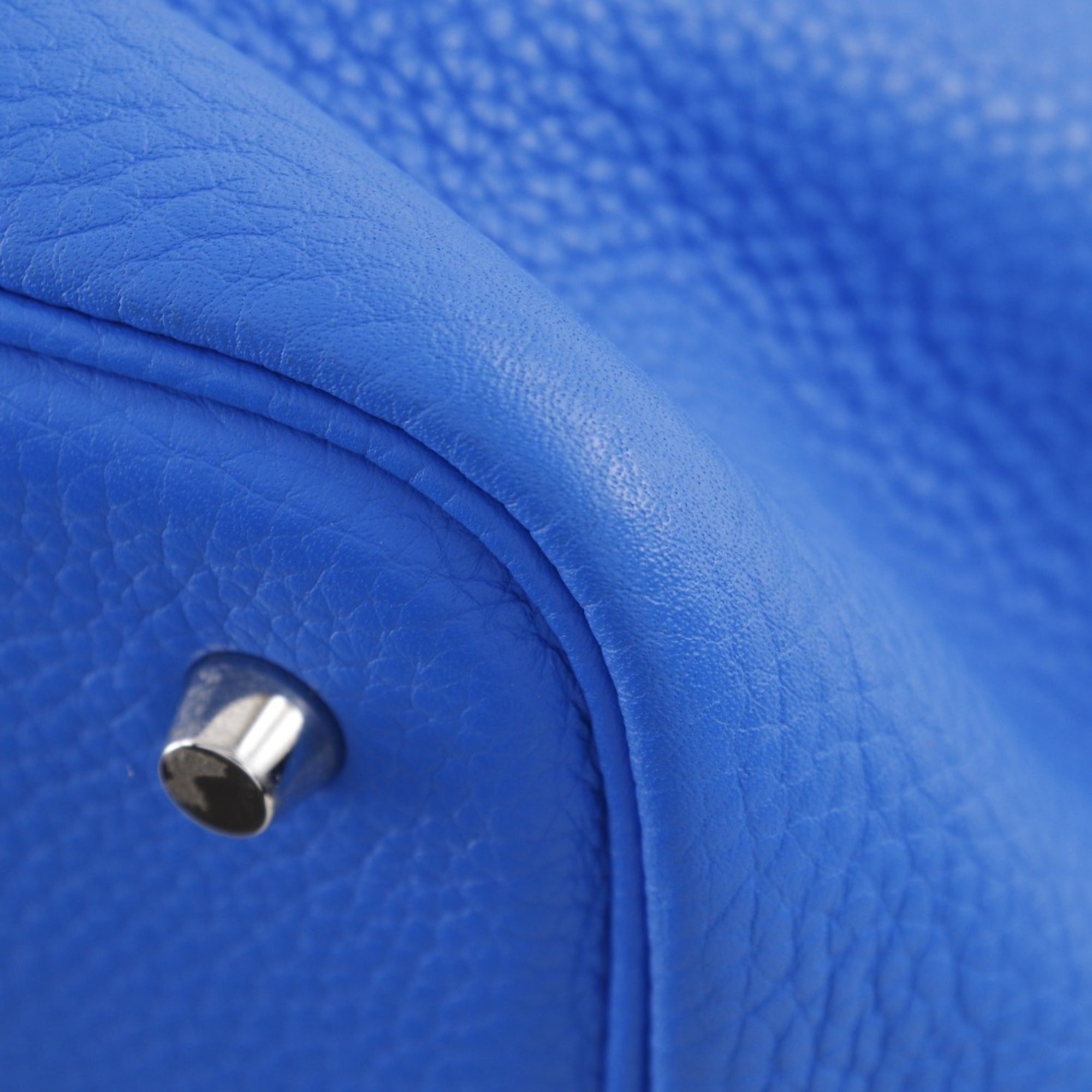 Hermes Picotin Blue Hydra Taurillon Clemence Leather Handbag (Pre-Owned)