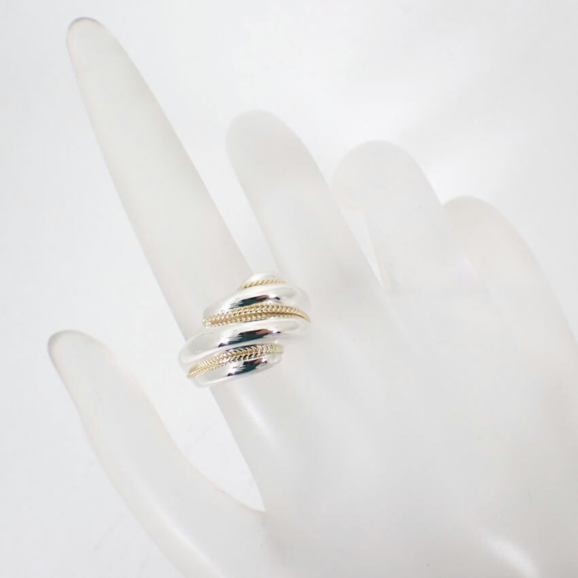 Tiffany Yellow Gold (18K) Sterling Silver 925 Band Ring (Pre-Owned)