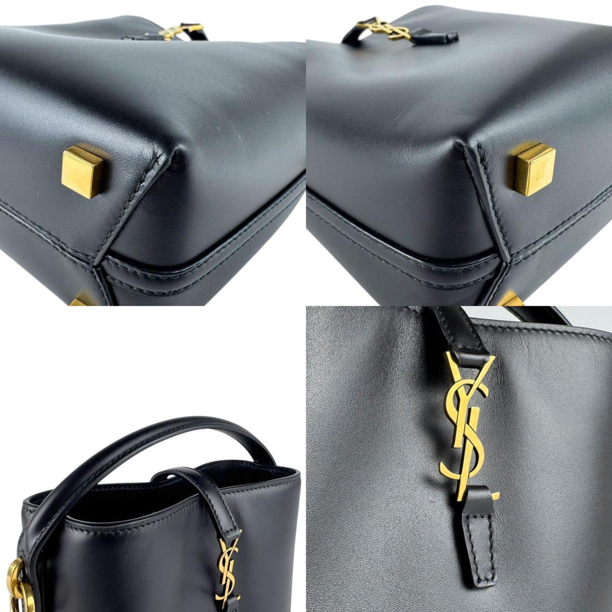 Saint Laurent Black Leather Shoulder Bag (Pre-Owned)