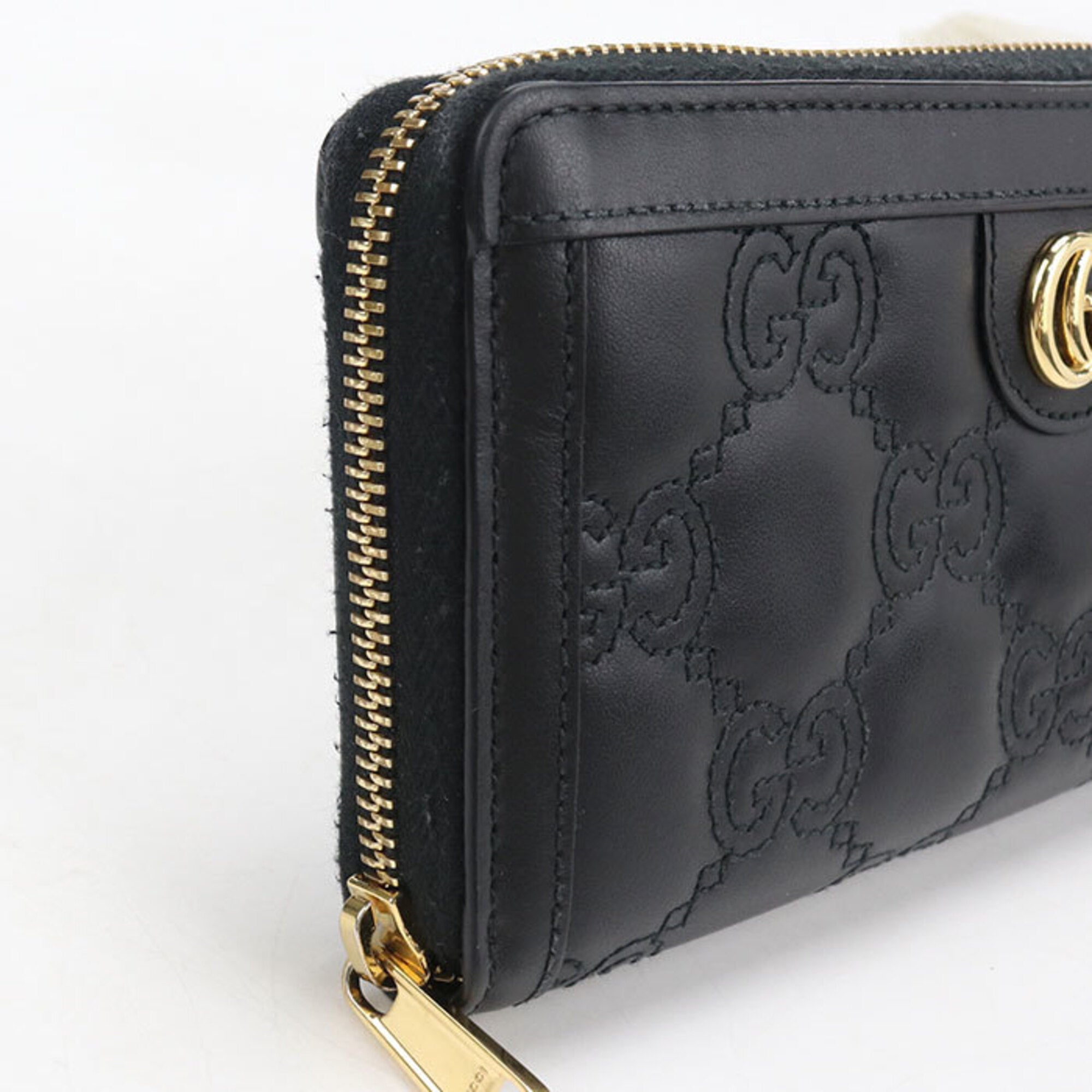 Gucci Black Leather Long Wallet (Bi-Fold) (Pre-Owned)