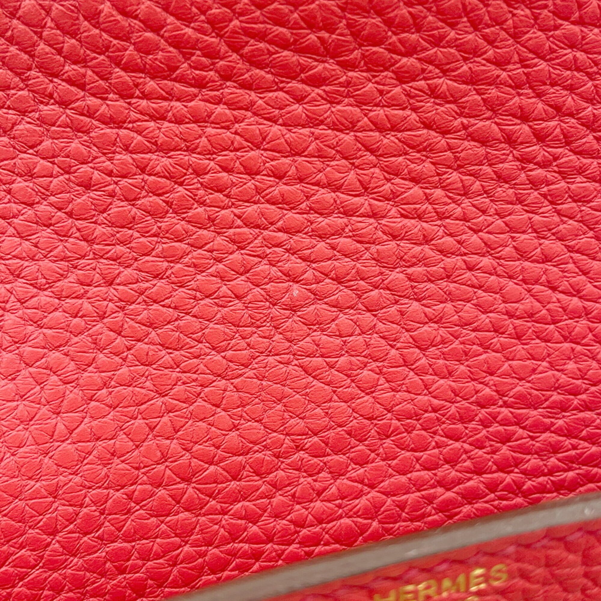 Hermes Red Color Togo Leather Backpack (Pre-Owned)