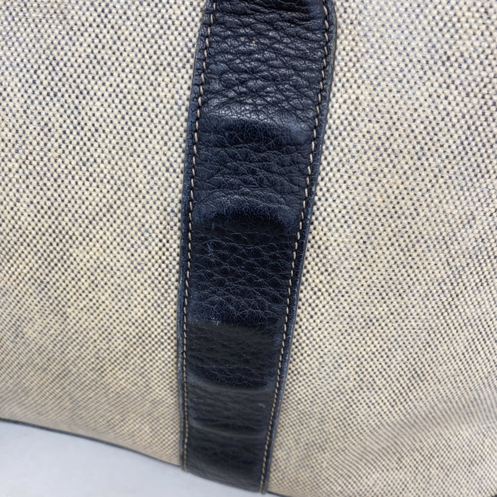 Hermes Black Toile H Tote Bag (Pre-Owned)
