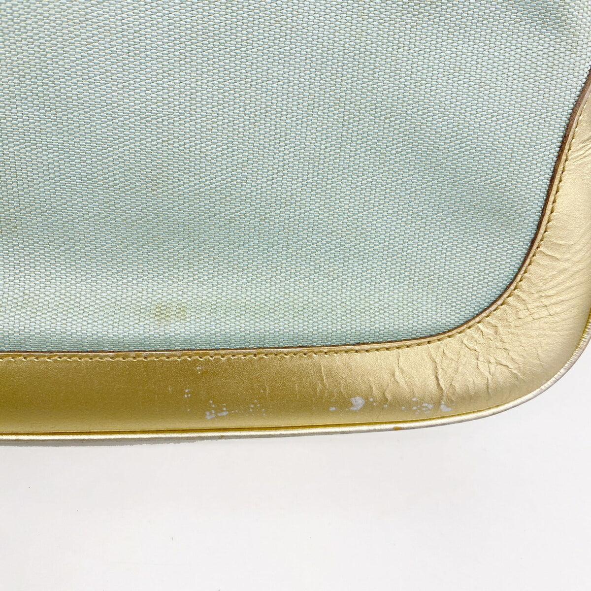 Gucci Gold Light Green Nylon Handbag (Pre-Owned)