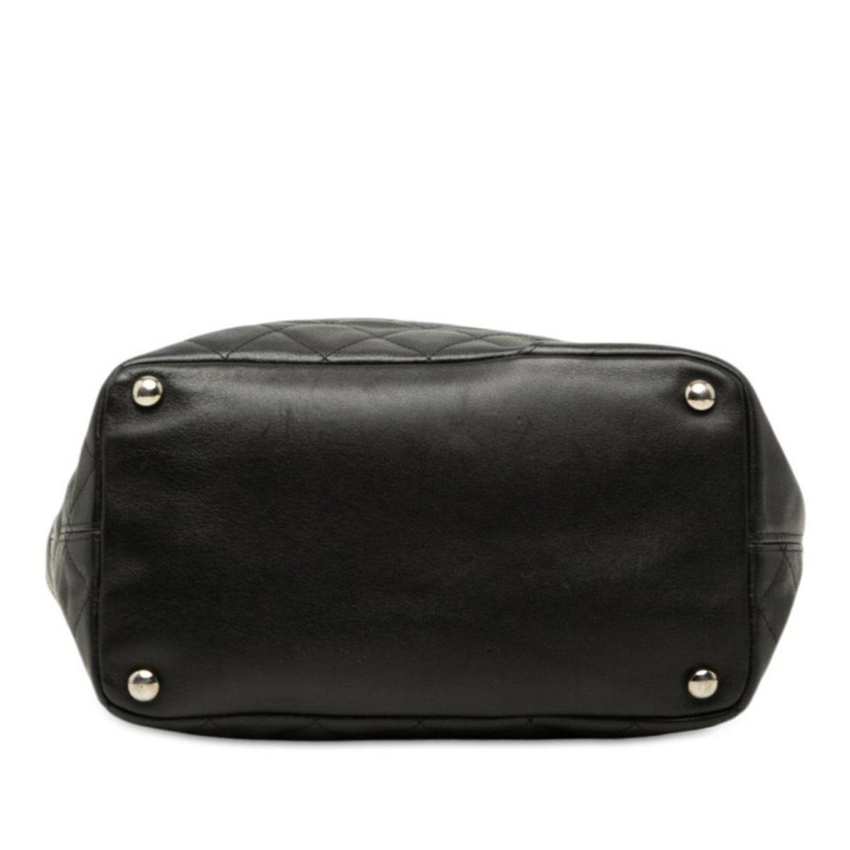 Chanel Black Leather Handbag Tote Bag (Pre-Owned)