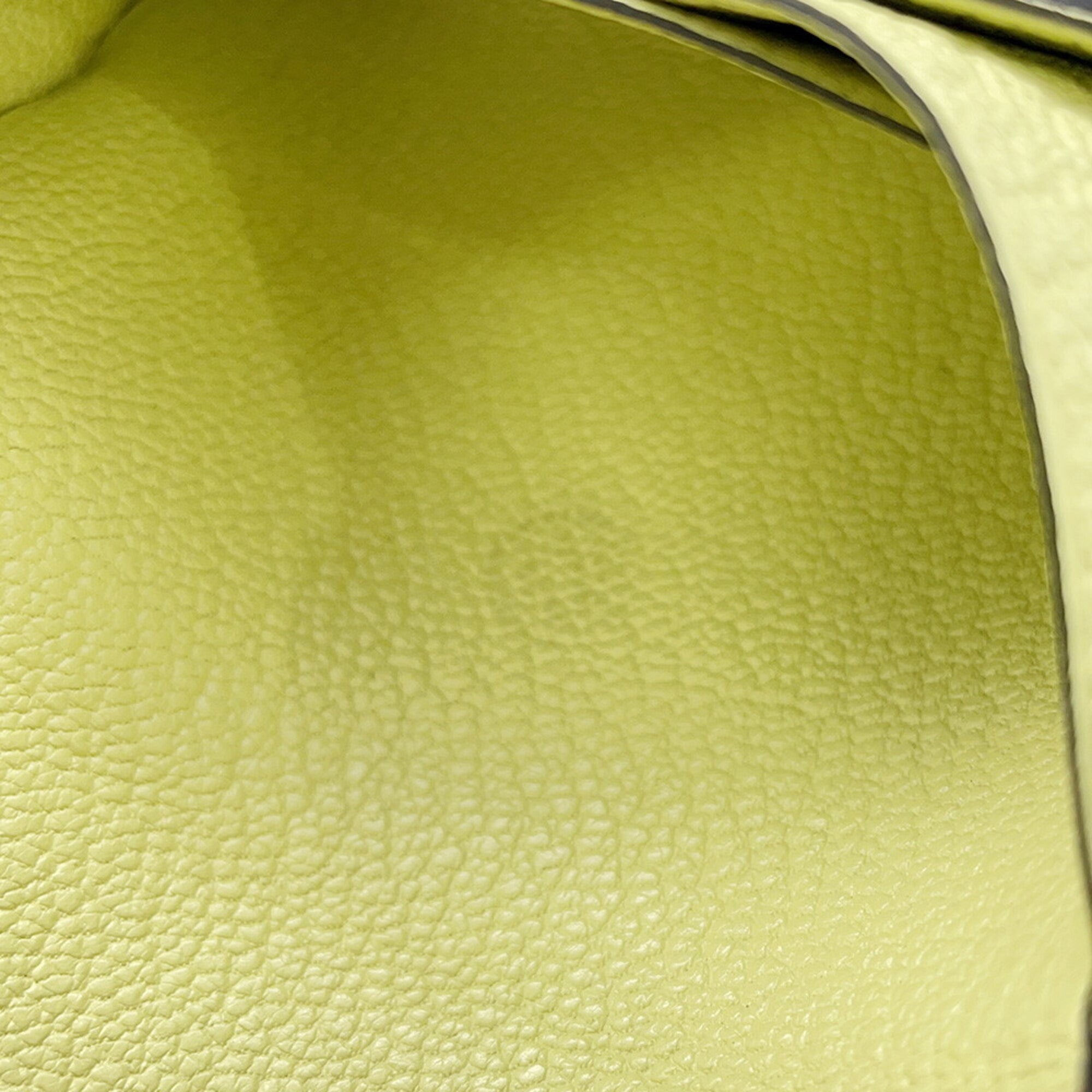 Hermes Lime Chevre Myzore Leather Coin Purse/Coin Case (Pre-Owned)