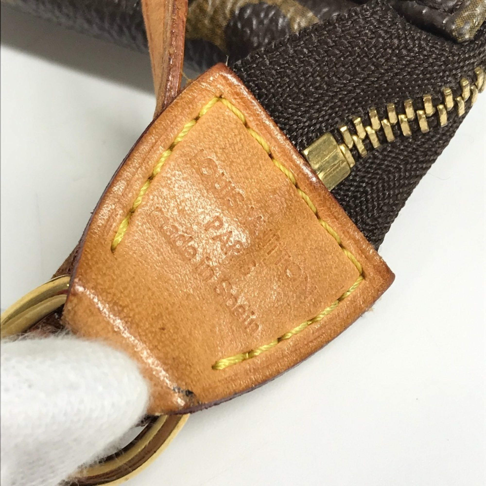 Louis Vuitton Brown Pink Rose Monogram Rose Canvas Handbag Pouch Shoulder Bag (Pre-Owned)