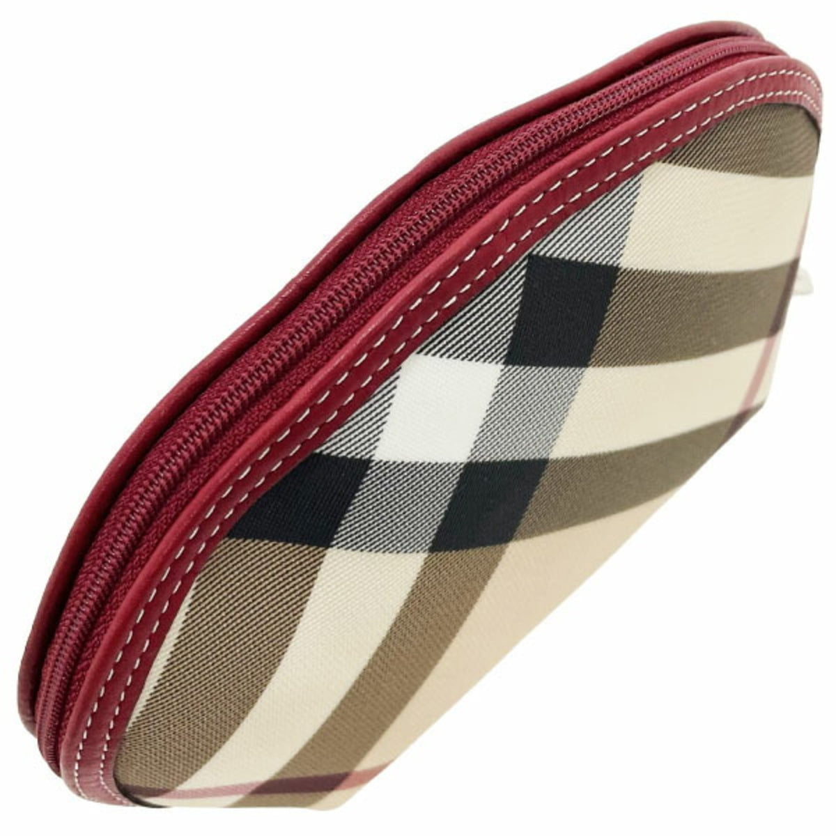 Burberry Beige Multi-Color Red Color Pvc Leather Pouch (Pre-Owned)