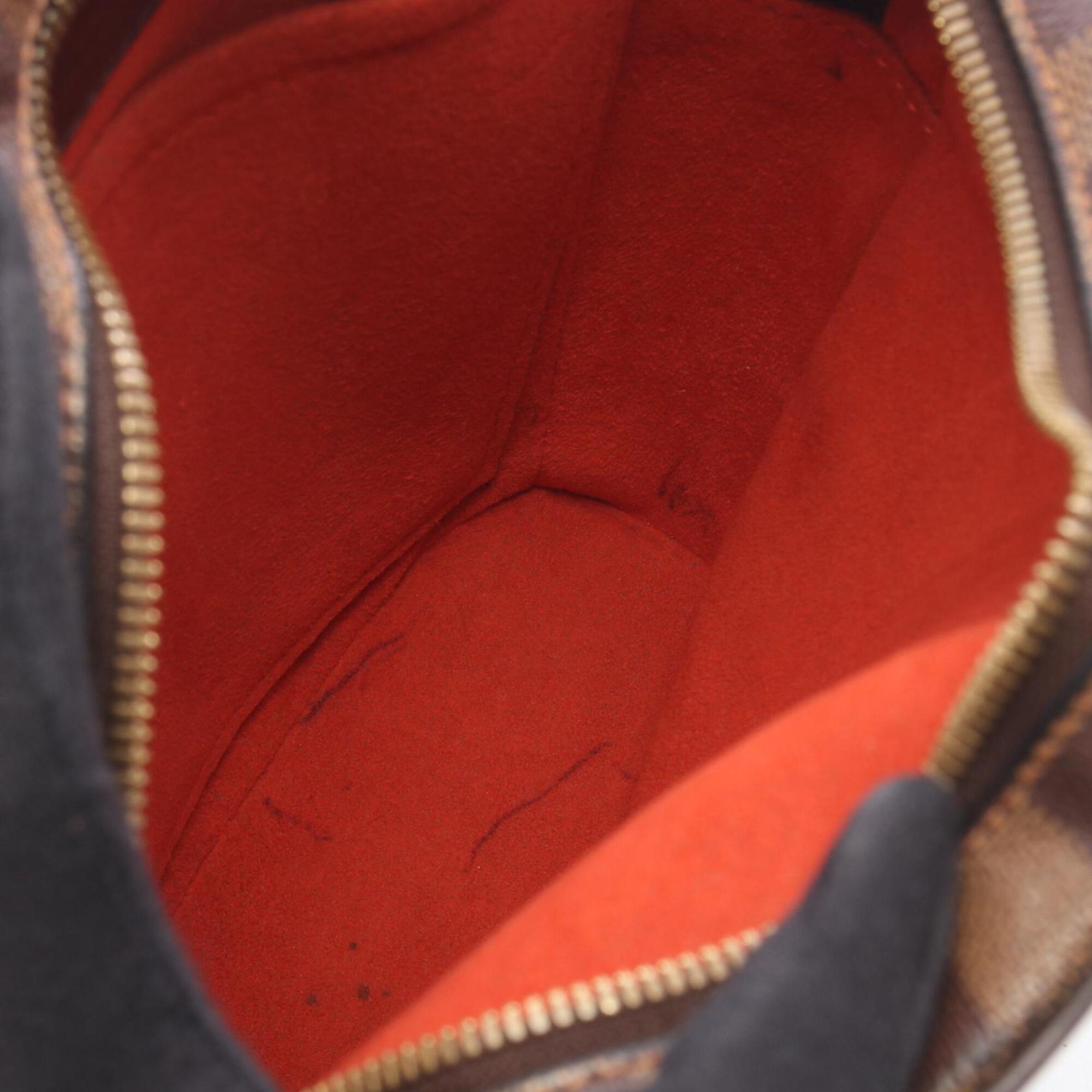 Louis Vuitton Brown Coated Canvas Pvc Damier Canvas Leather Handbag Shoulder Bag (Pre-Owned)