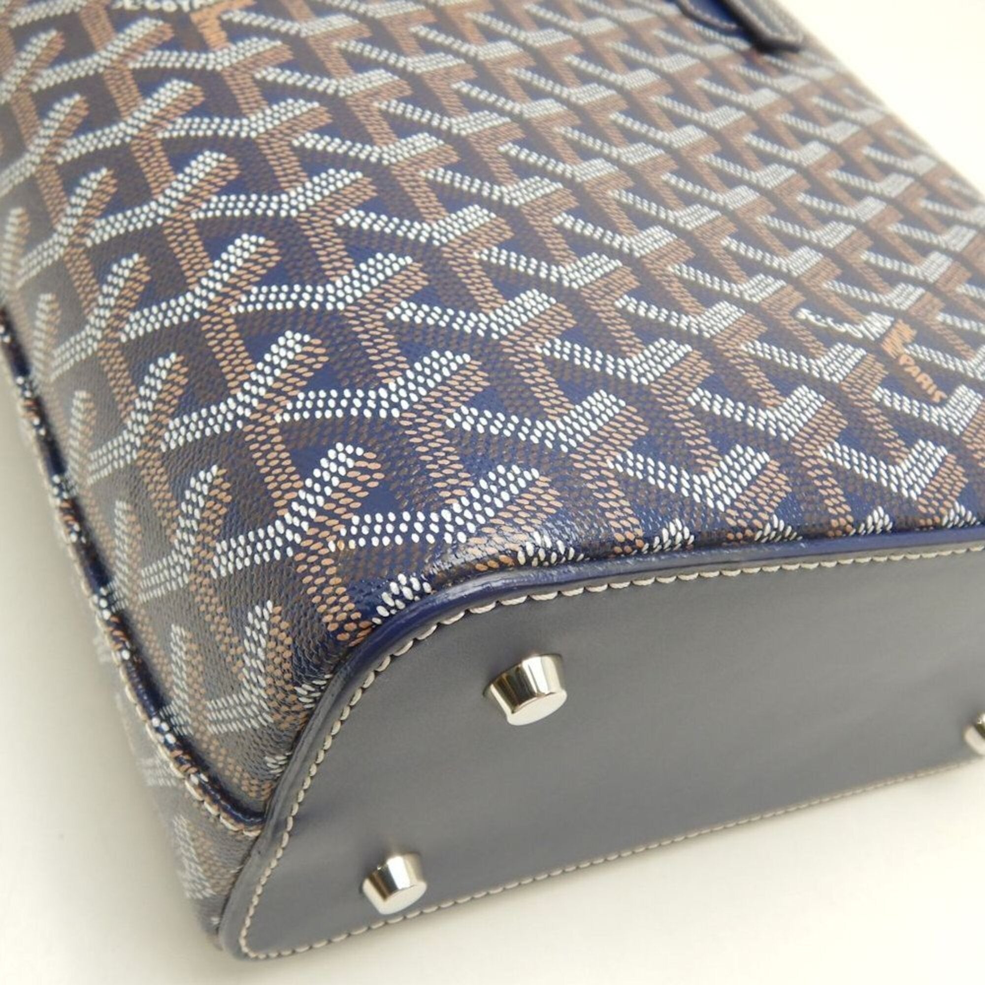 Goyard Navy Coated Canvas Tote Bag (Pre-Owned)