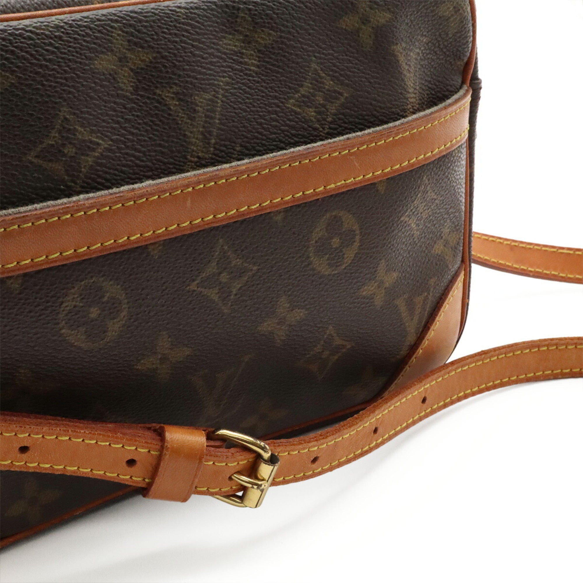Louis Vuitton Brown Galle Monogram White Monogram Pochette Shoulder Bag (Pre-Owned)