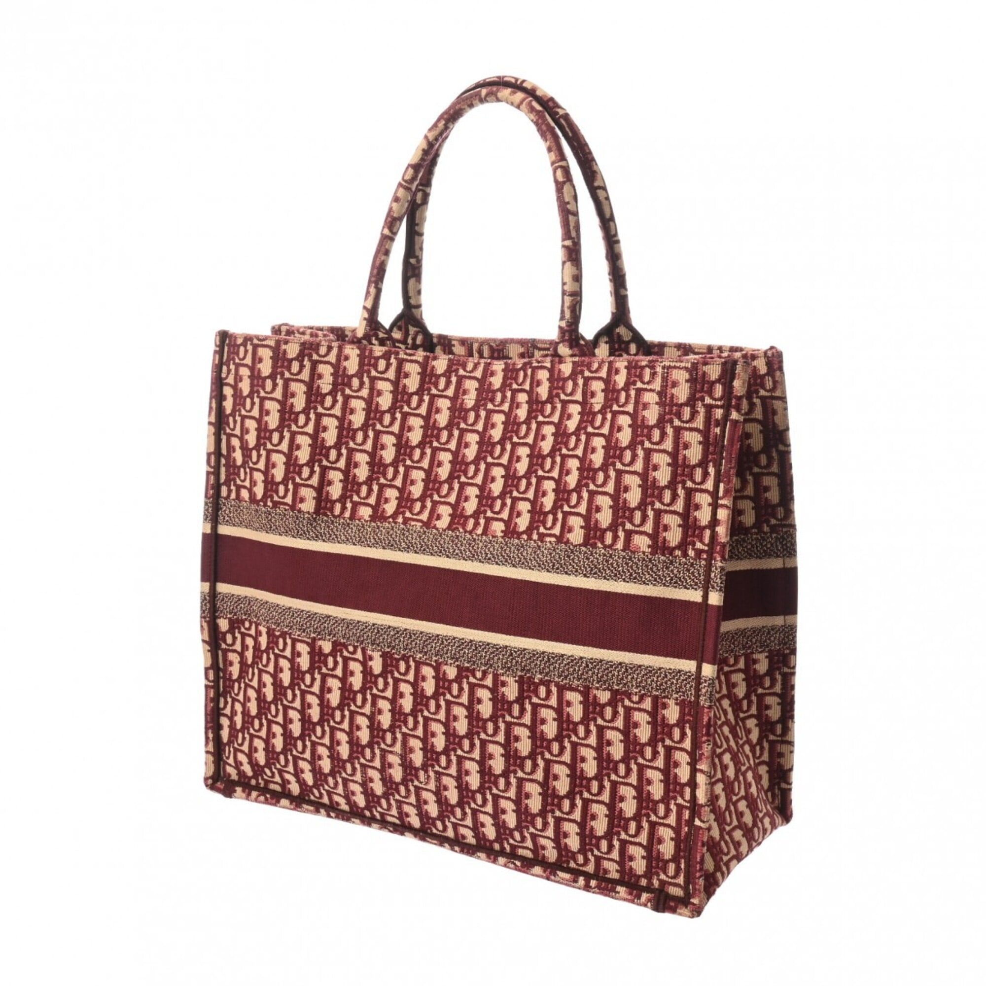 Christian Dior Bordeaux Canvas Handbag (Pre-Owned)