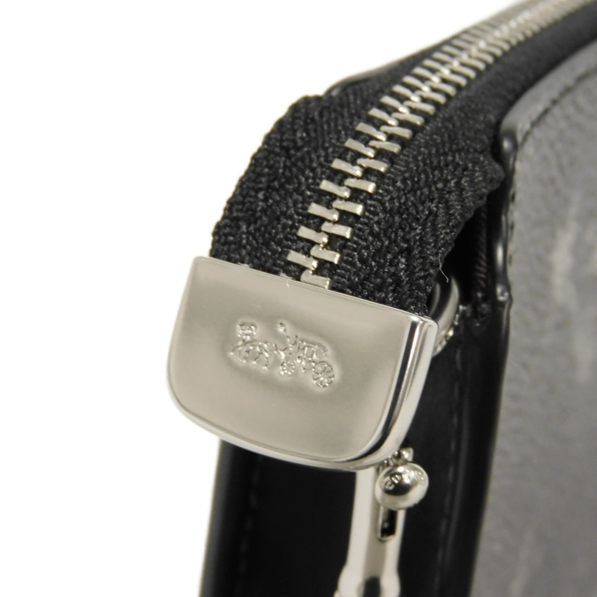 Coach Poppy Black Coated Canvas Shoulder Bag Sling Bag (Pre-Owned)