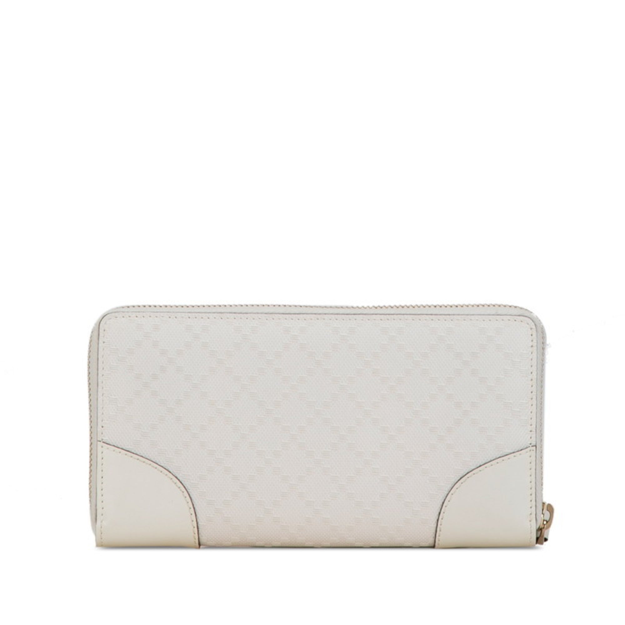 Gucci White Pvc Leather Long Wallet (Bi-Fold) (Pre-Owned)
