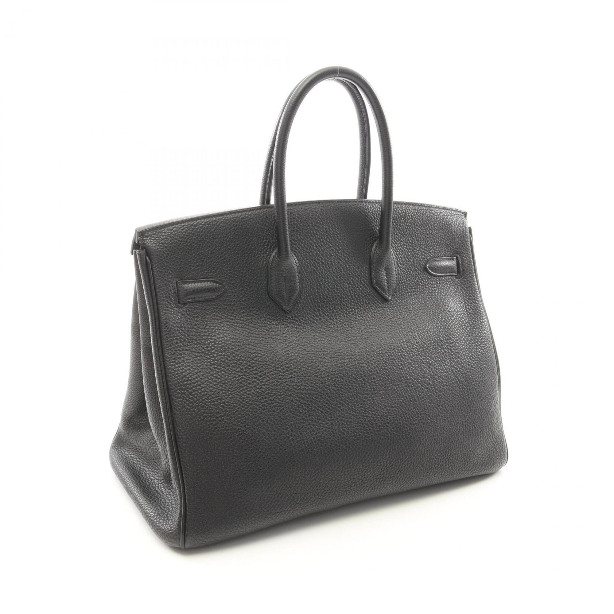Hermes Black Togo Leather Leather Handbag (Pre-Owned)
