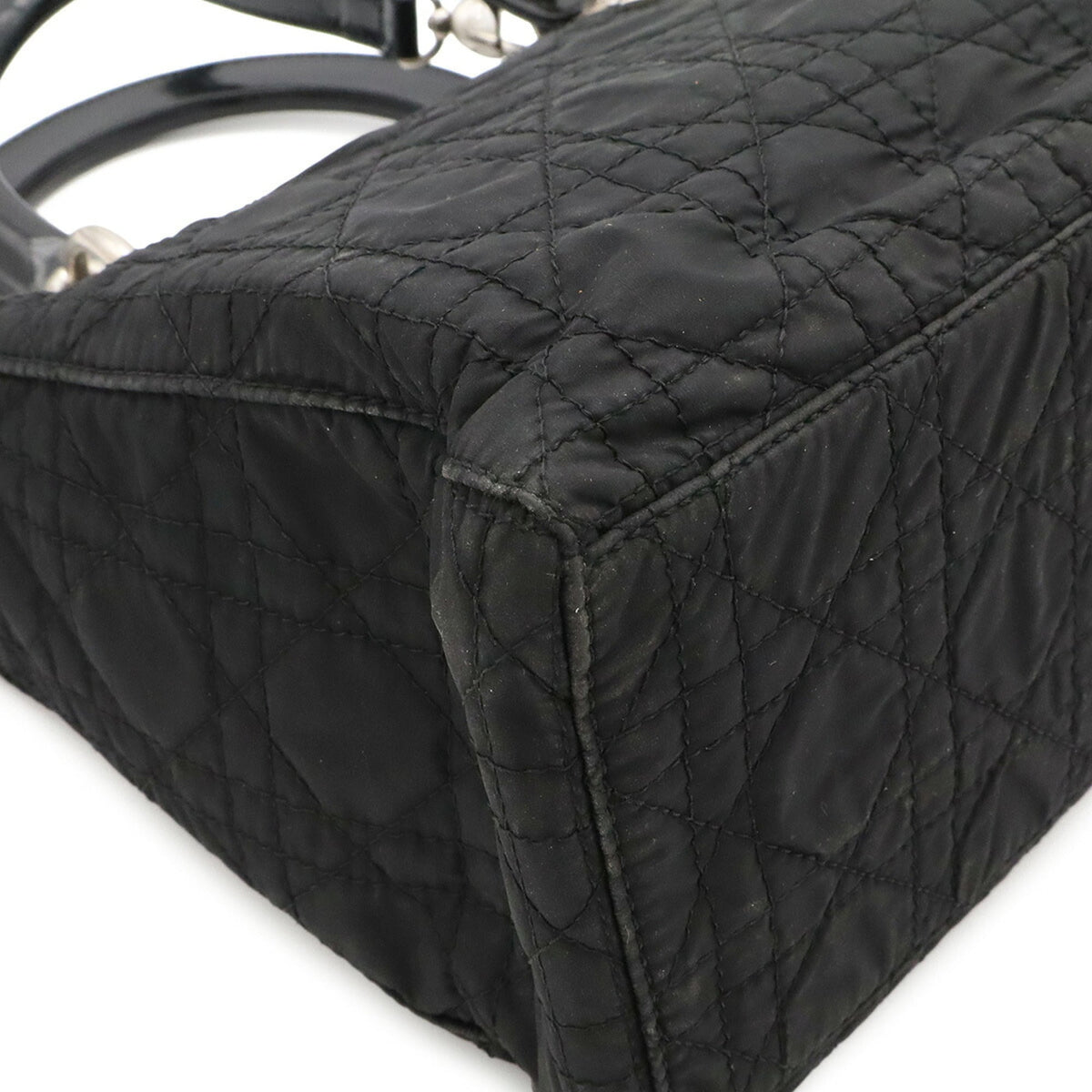 Christian Dior Lady Dior Black Nylon Handbag (Pre-Owned)