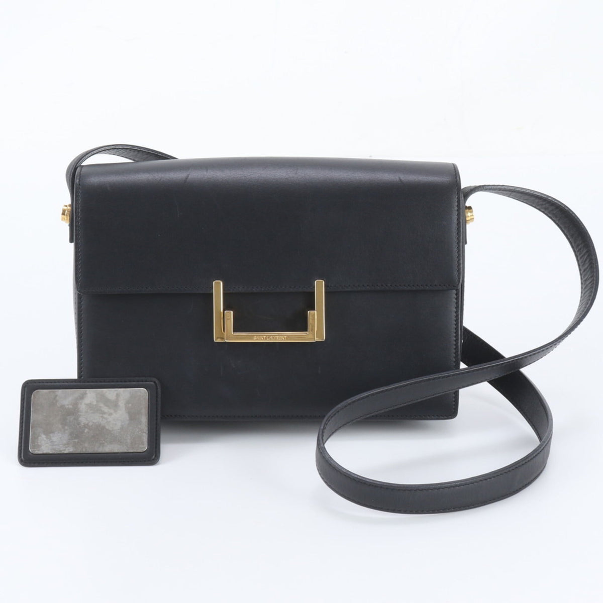Saint Laurent Black Leather Crossbody Bag Shoulder Bag (Pre-Owned)