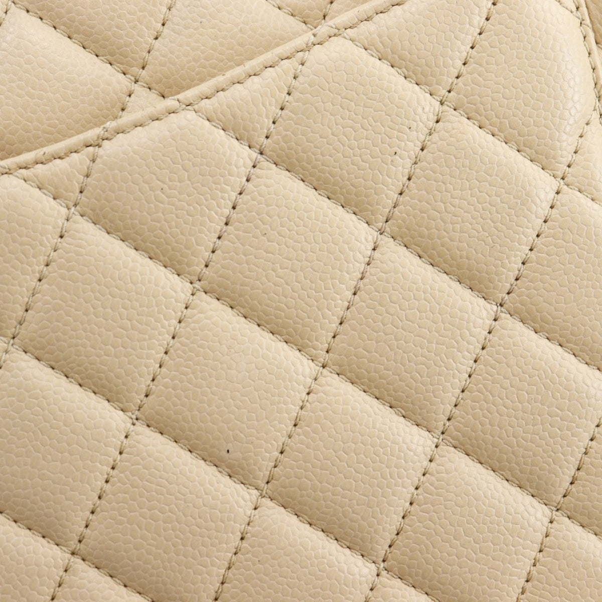 Chanel Beige Grained Calfskin Tote Bag (Pre-Owned)
