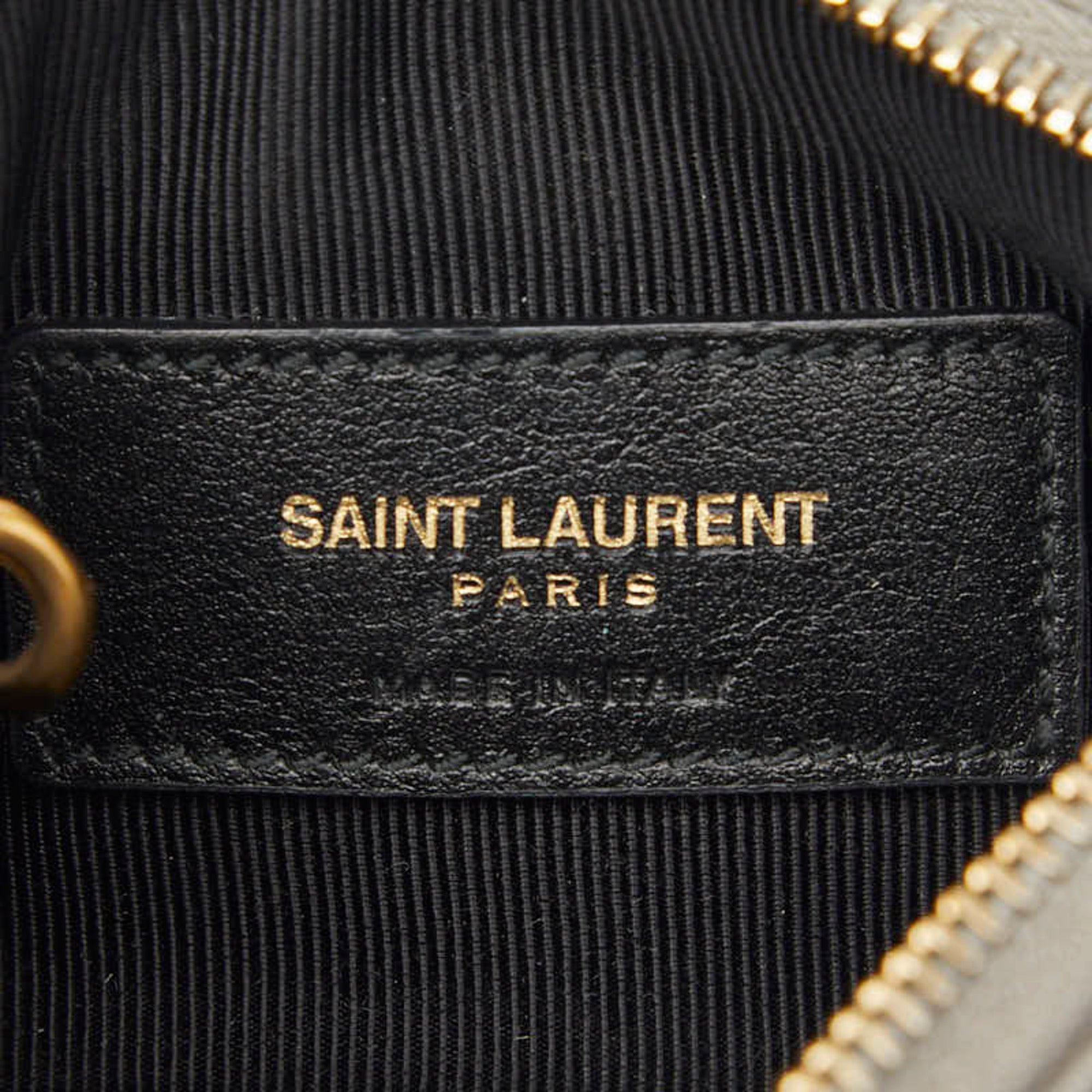 Saint Laurent Gray Leather Long Wallet (Bi-Fold) (Pre-Owned)