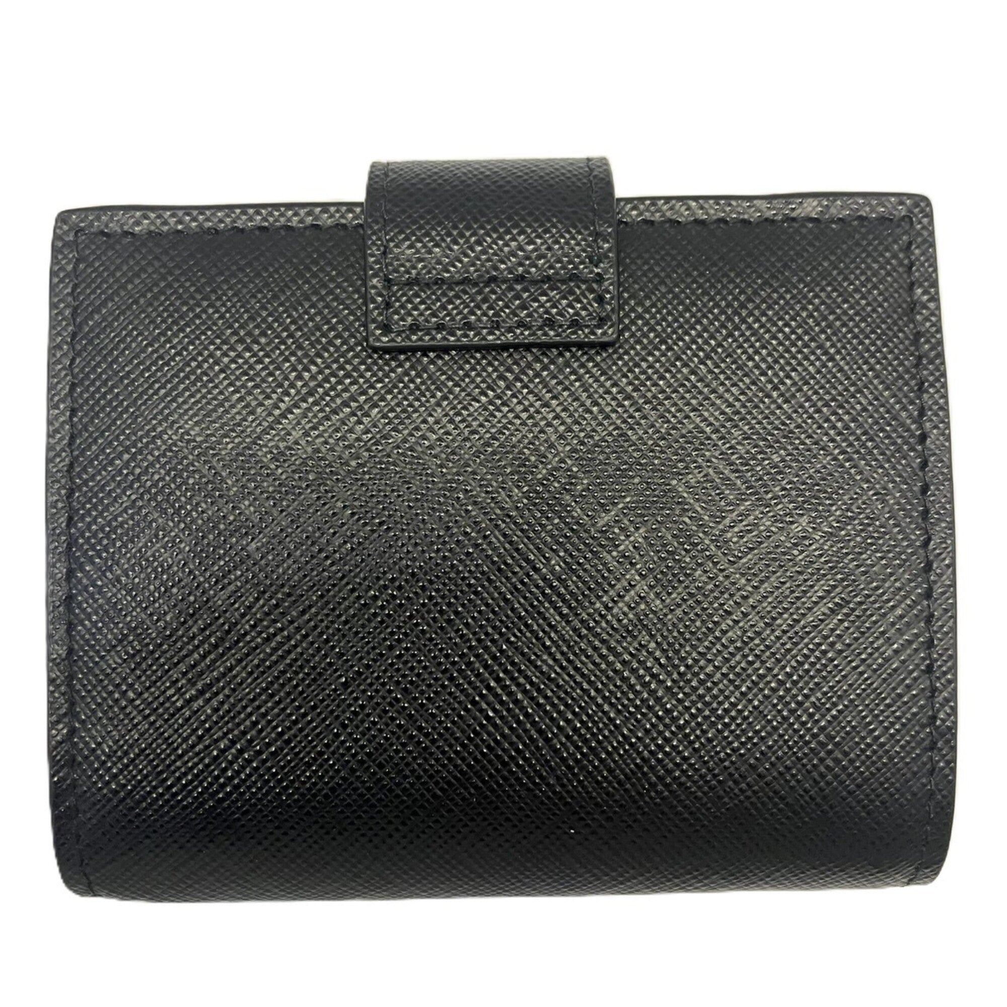 Prada Saffiano Black Leather Wallet (Bi-Fold) (Pre-Owned)