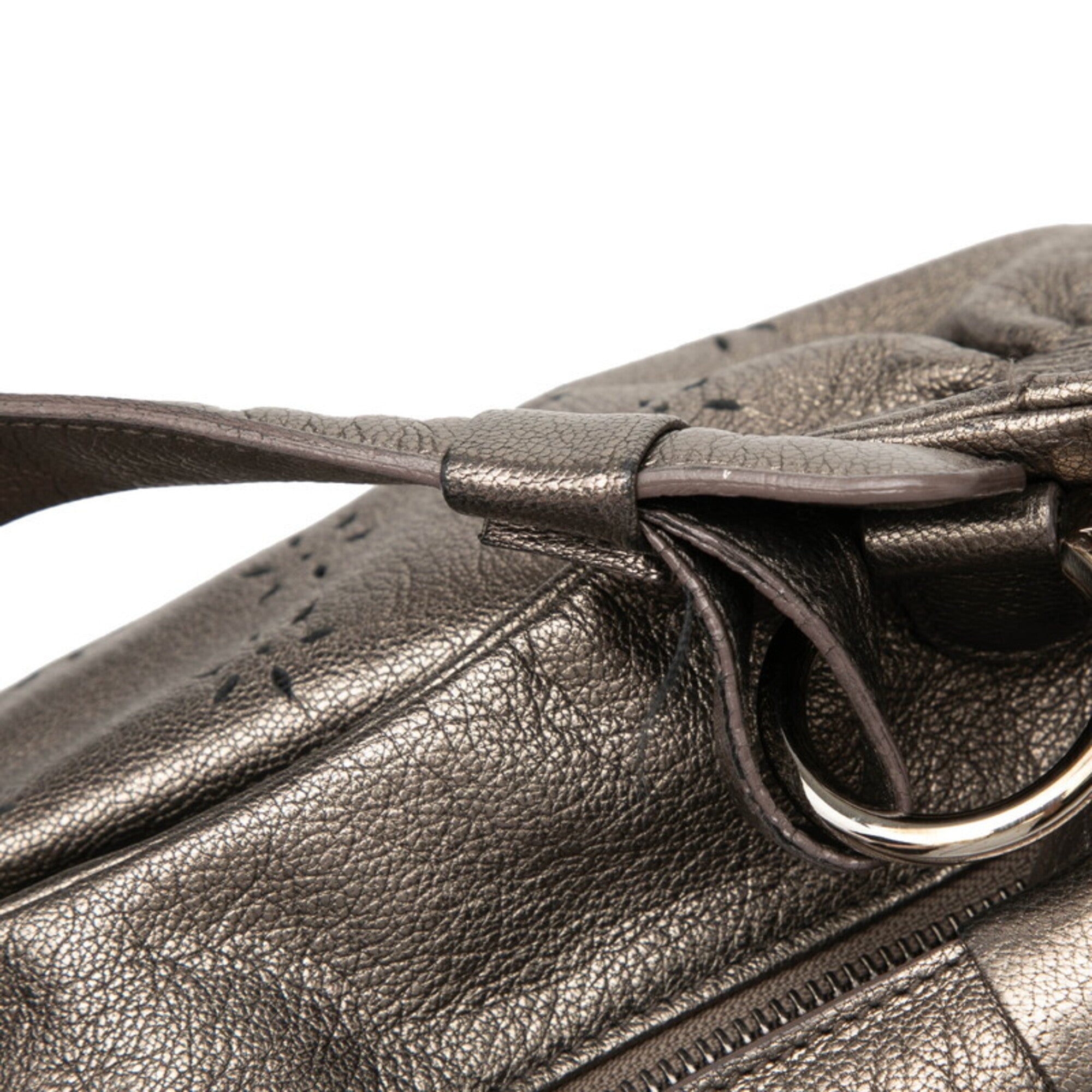Salvatore Ferragamo Bronze Brown Leather Handbag Shoulder Bag (Pre-Owned)