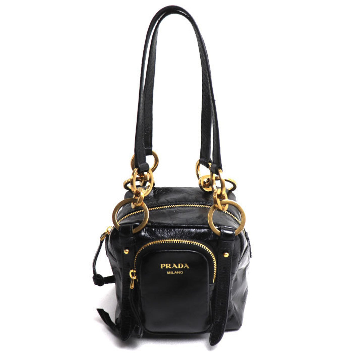 Prada Black Leather Handbag (Pre-Owned)